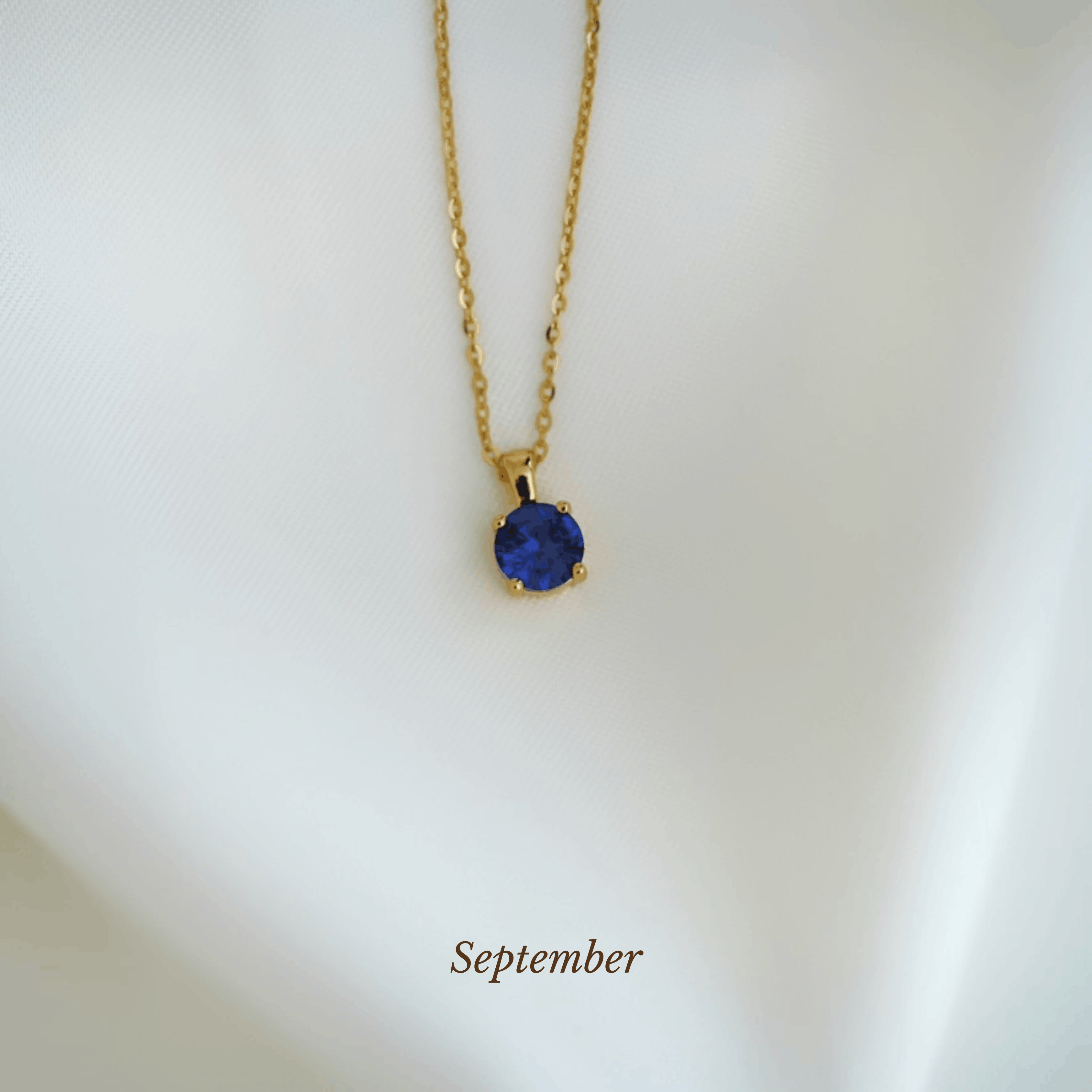 Caro Birthstone Round Necklace