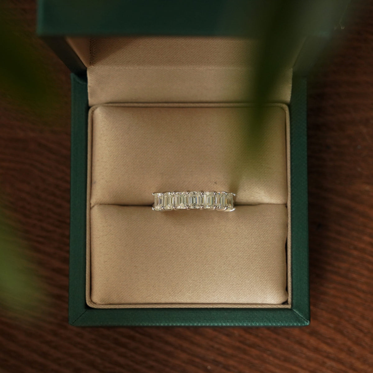 Astrid Emerald Half Eternity Ring