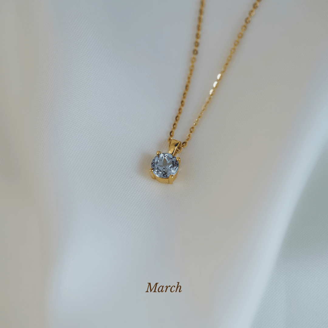 Caro Birthstone Round Necklace
