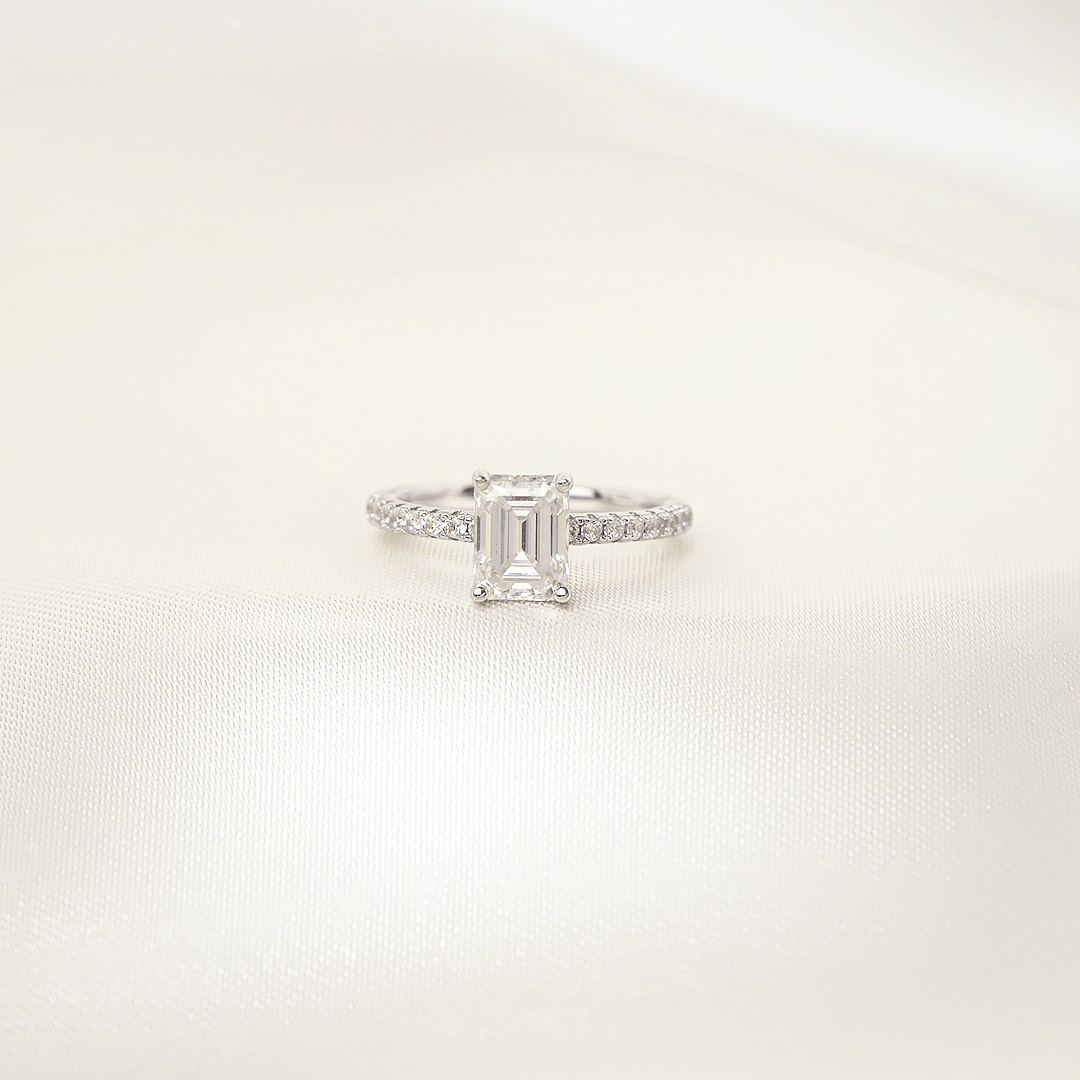 Emerald Pavé Ring