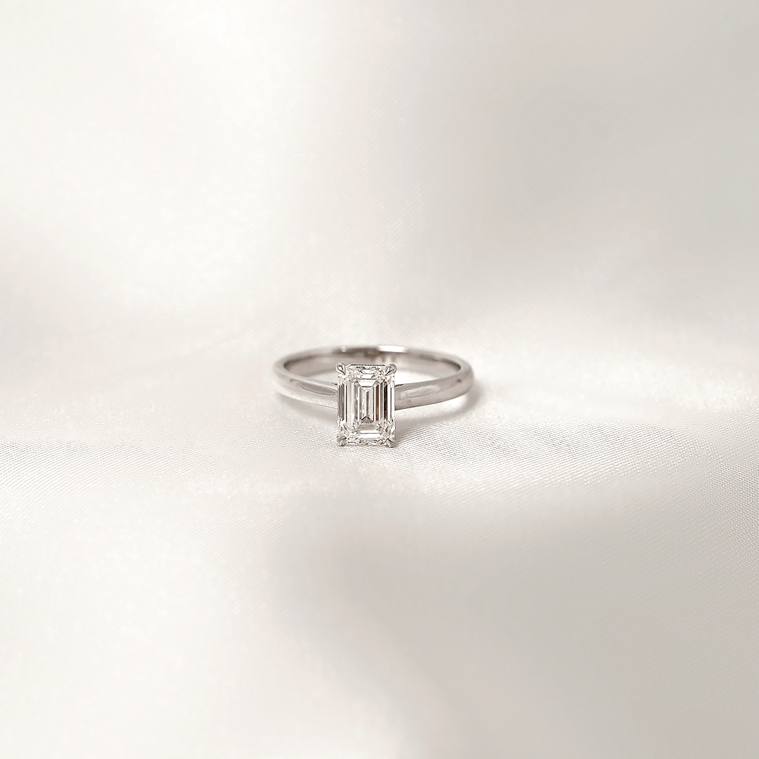 Emerald Solitaire Ring