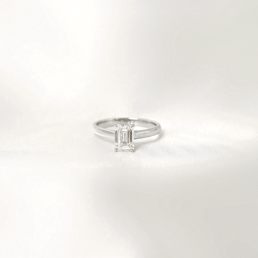 Emerald Solitaire Ring