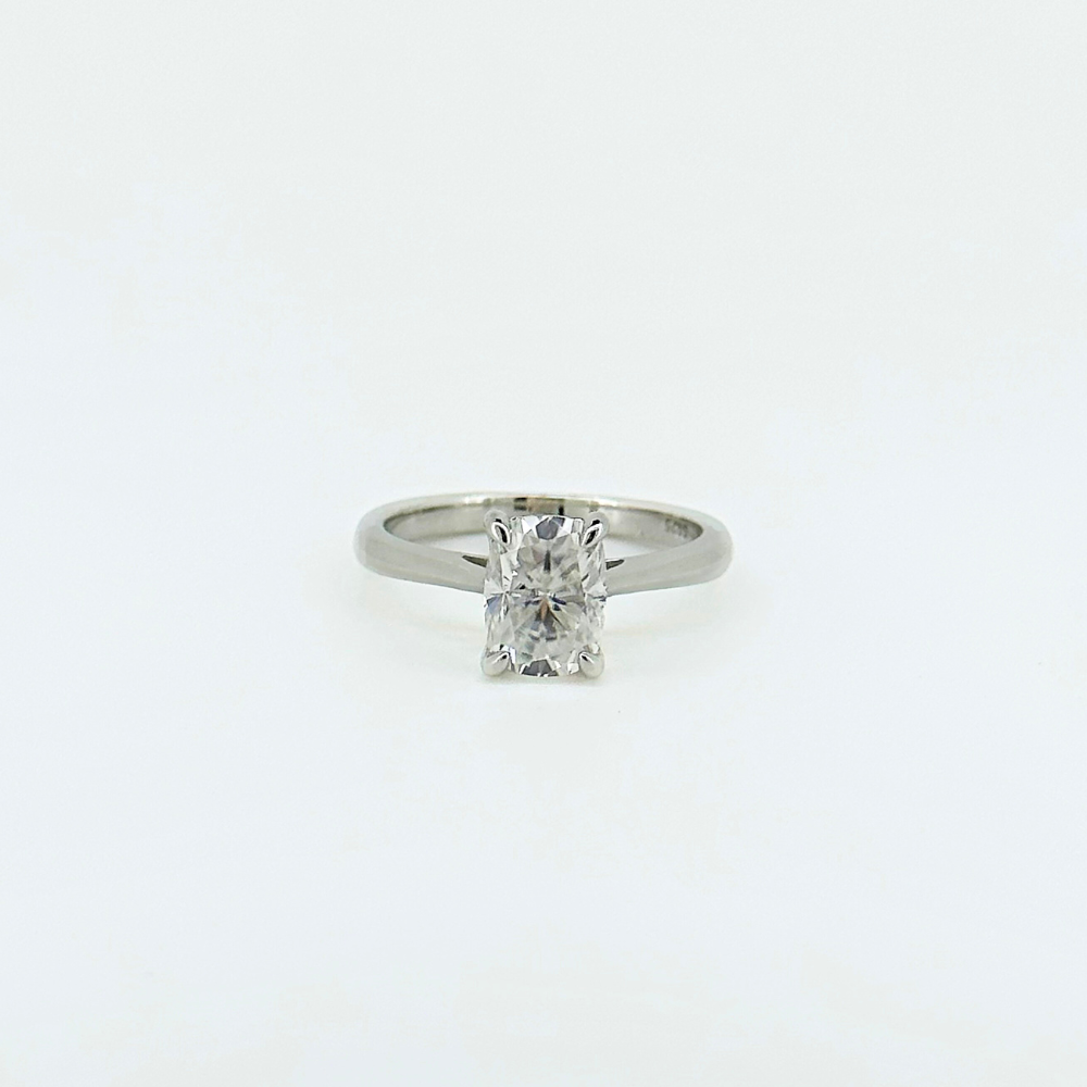 Elongated Cushion Solitaire Ring