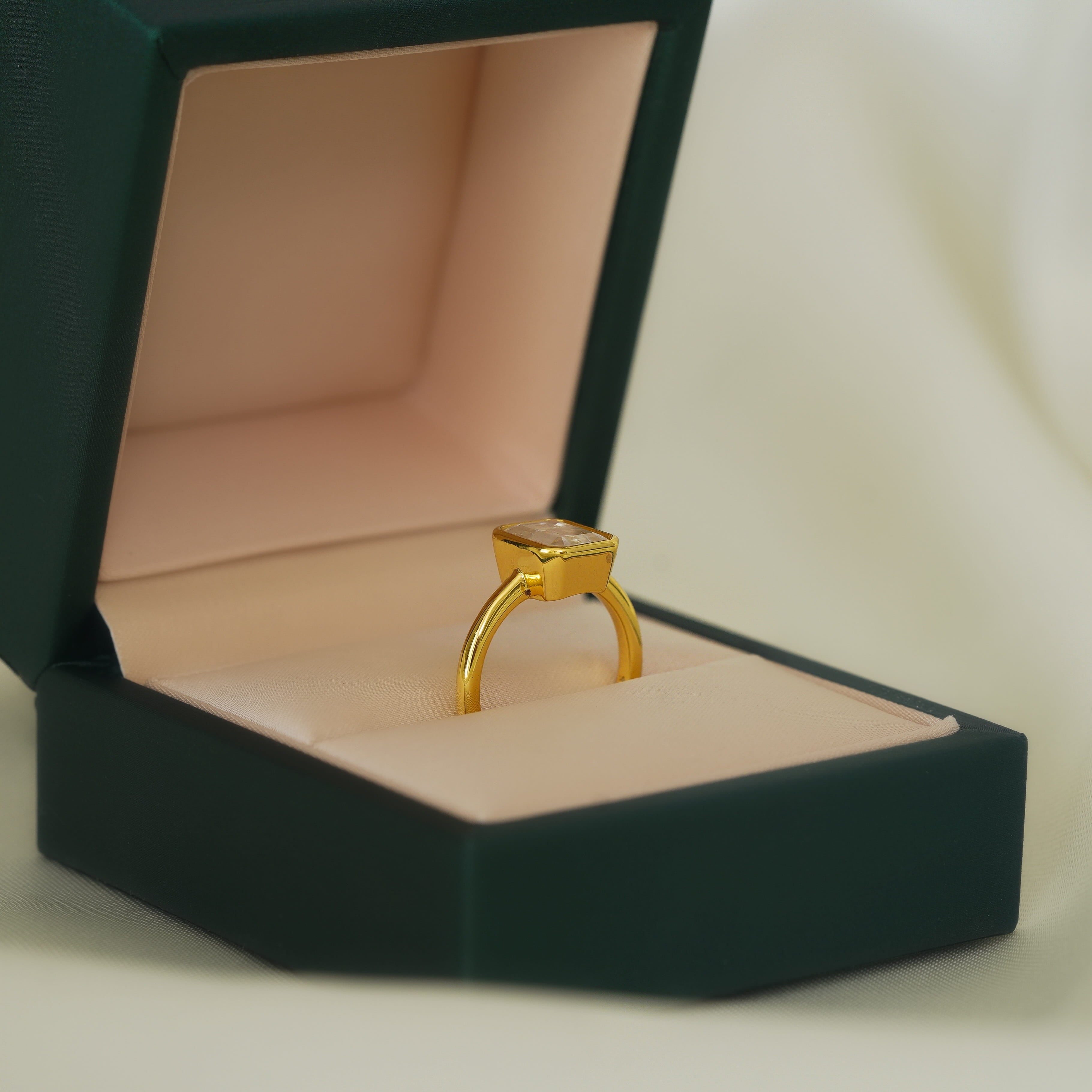 Emerald Bezel Solitaire