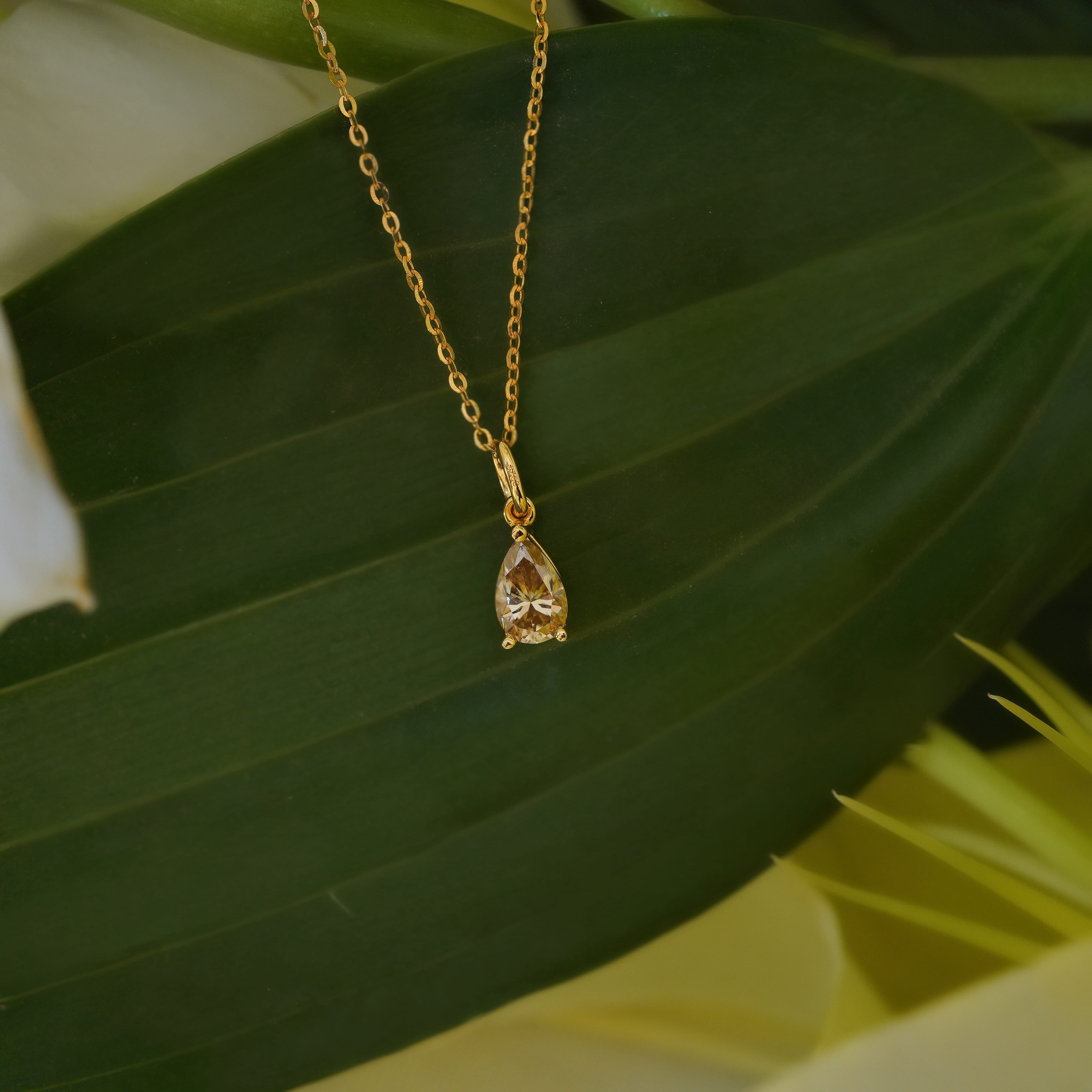 Caro Birthstone Pear Necklace