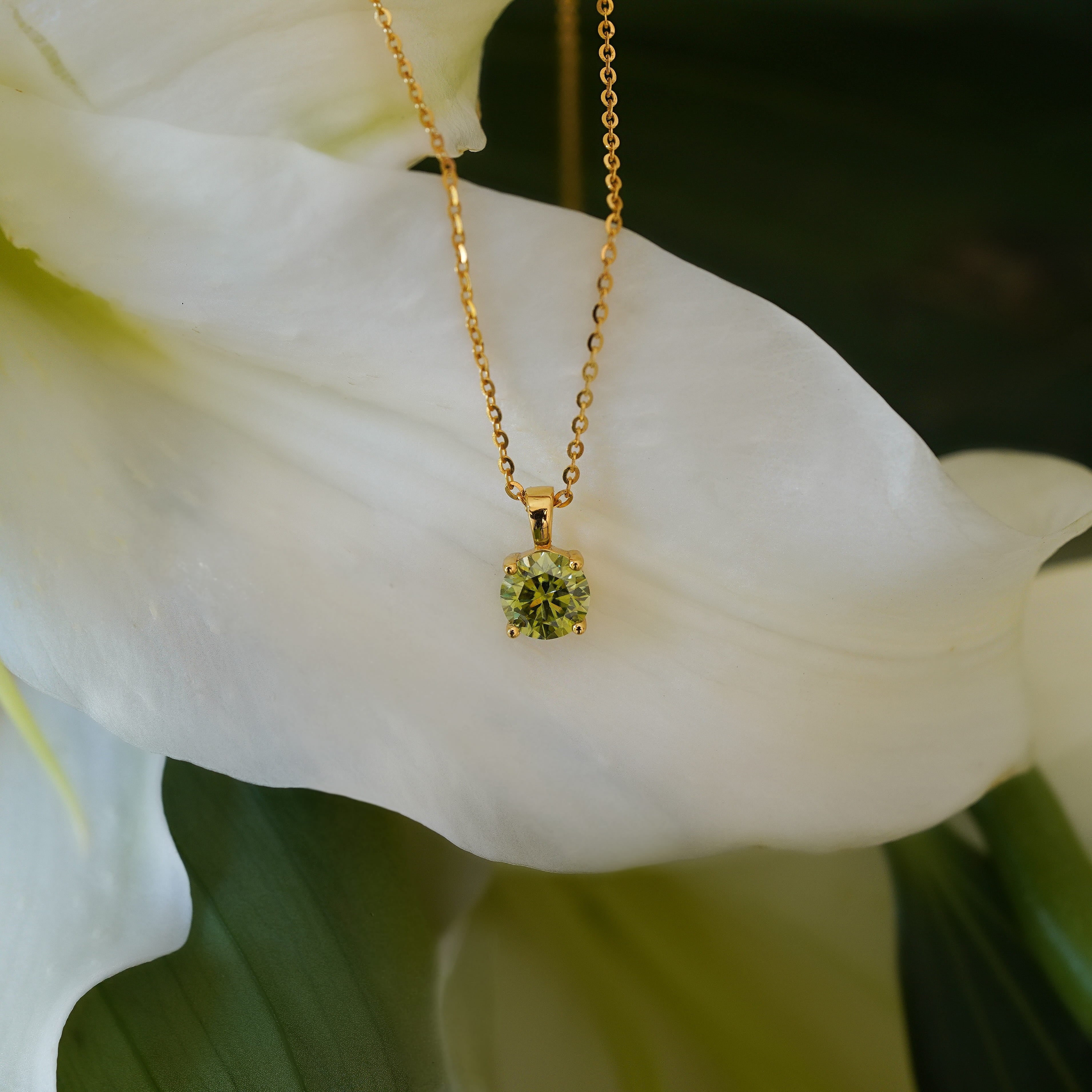 Caro Birthstone Round Necklace
