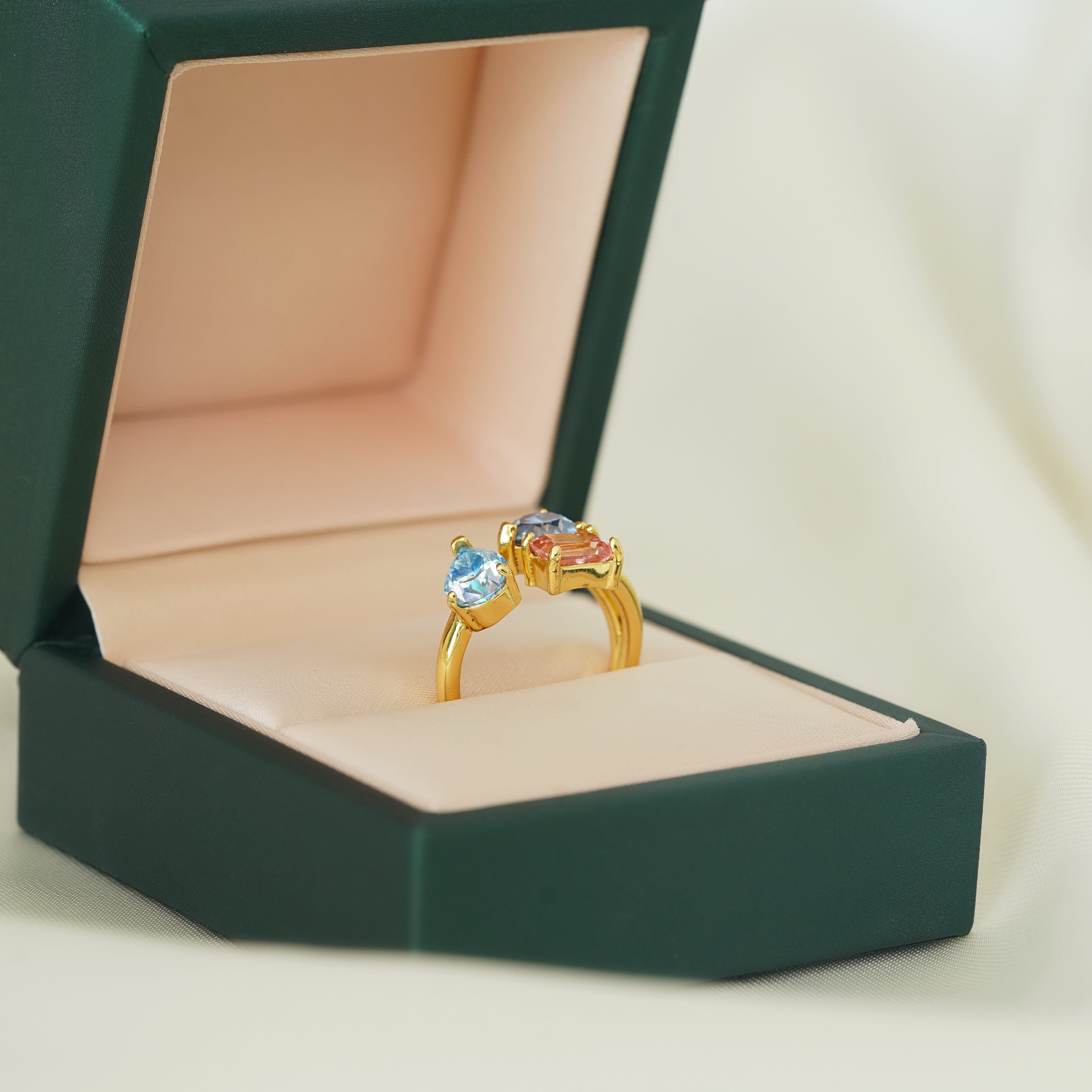Mira Three-Stone Ring