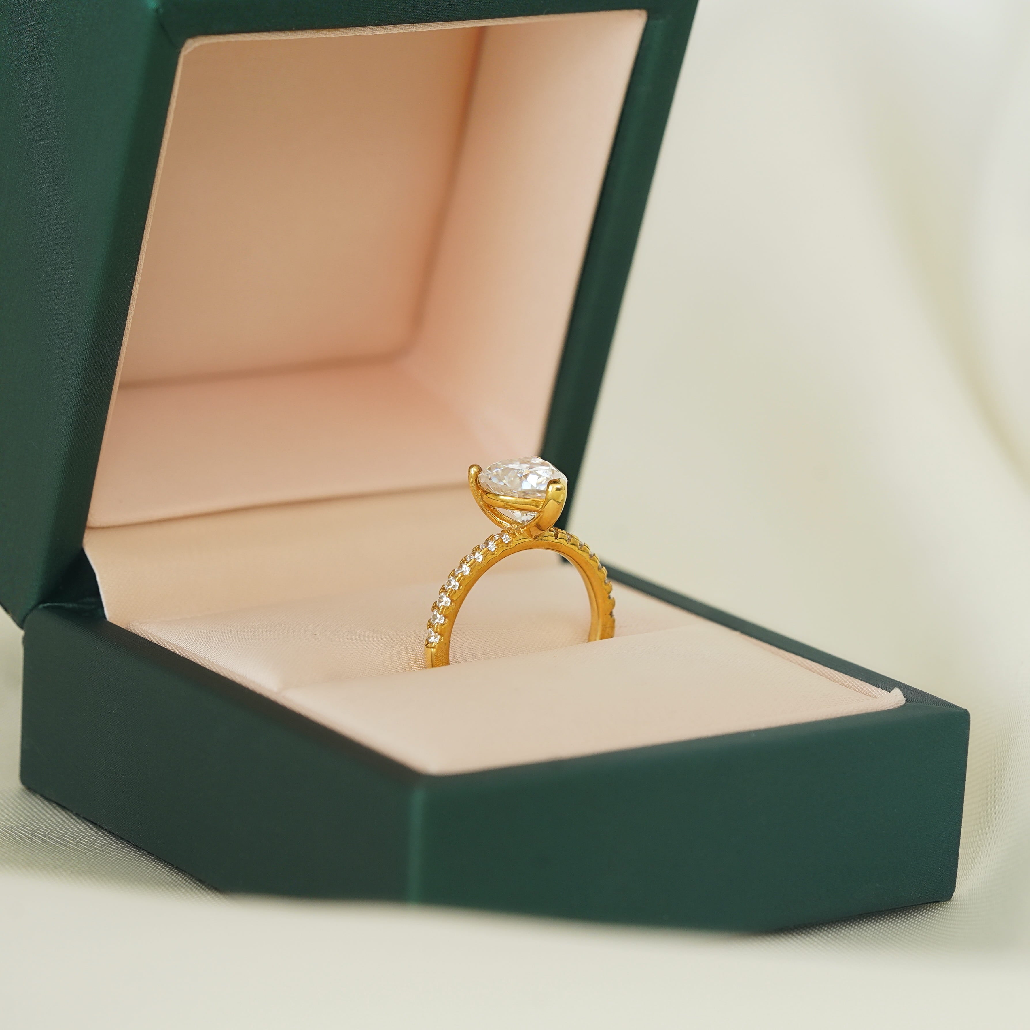Heart Cut Pavé Setting Ring