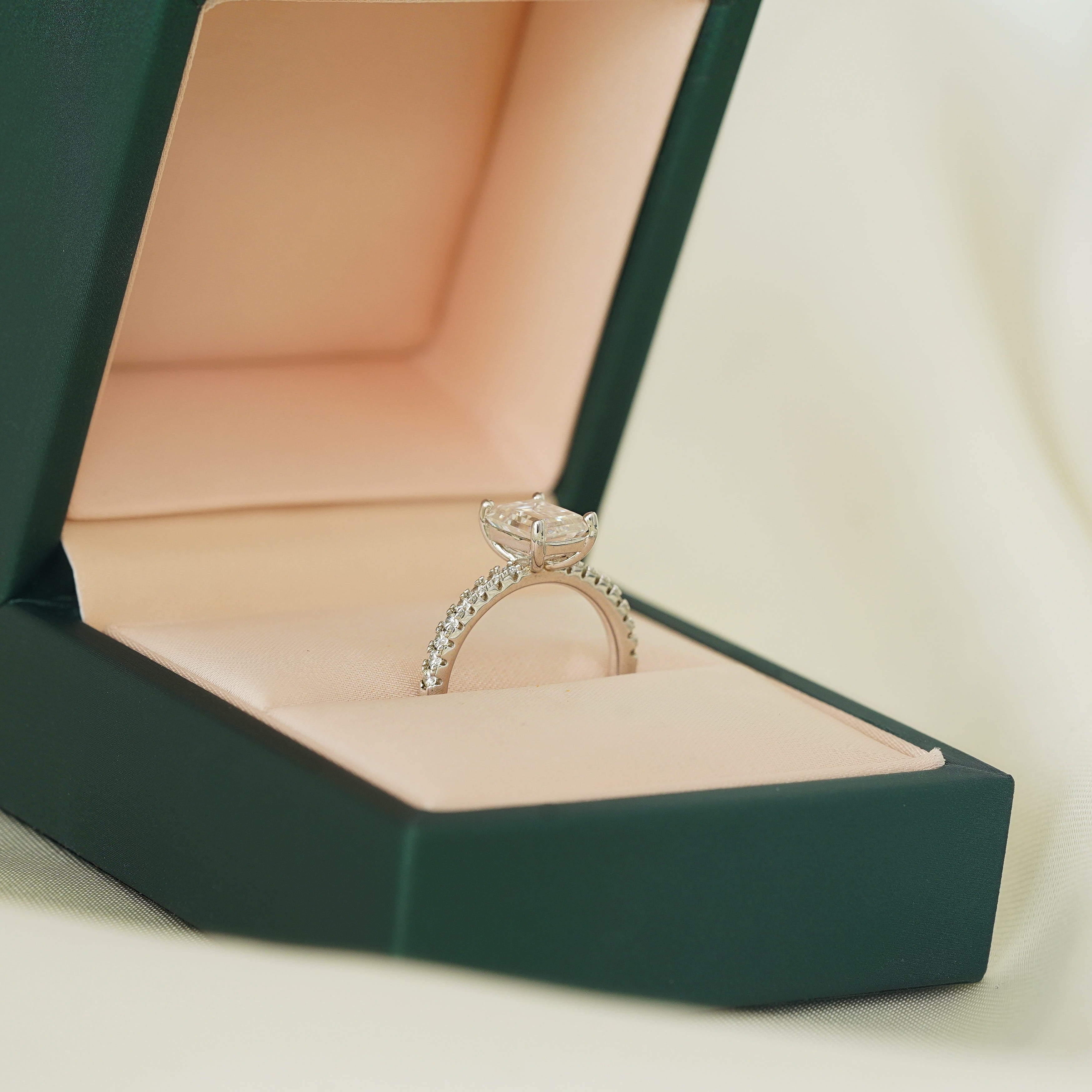 Emerald Pavé Ring