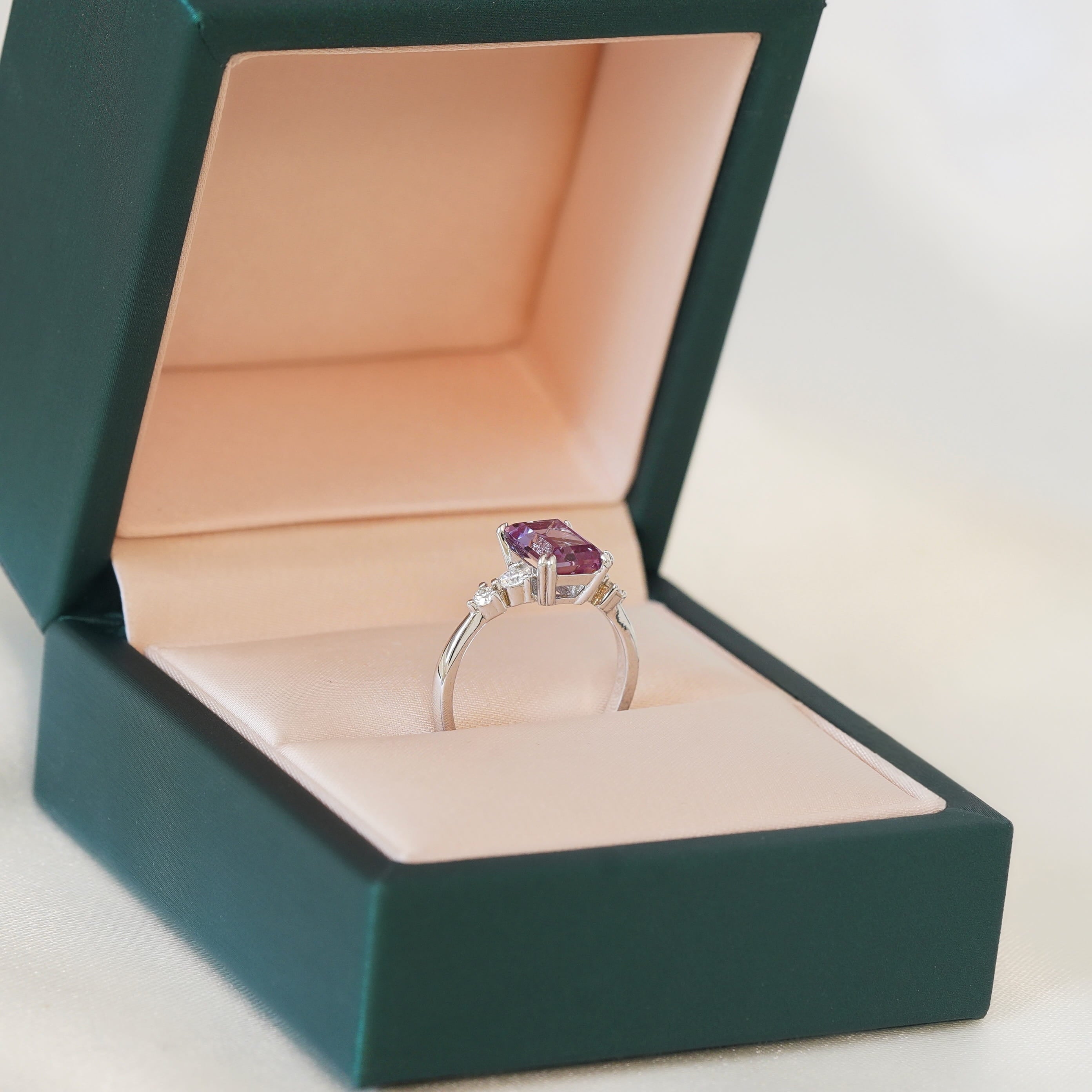 Esme Emerald Cut Ring (Alexandrite)