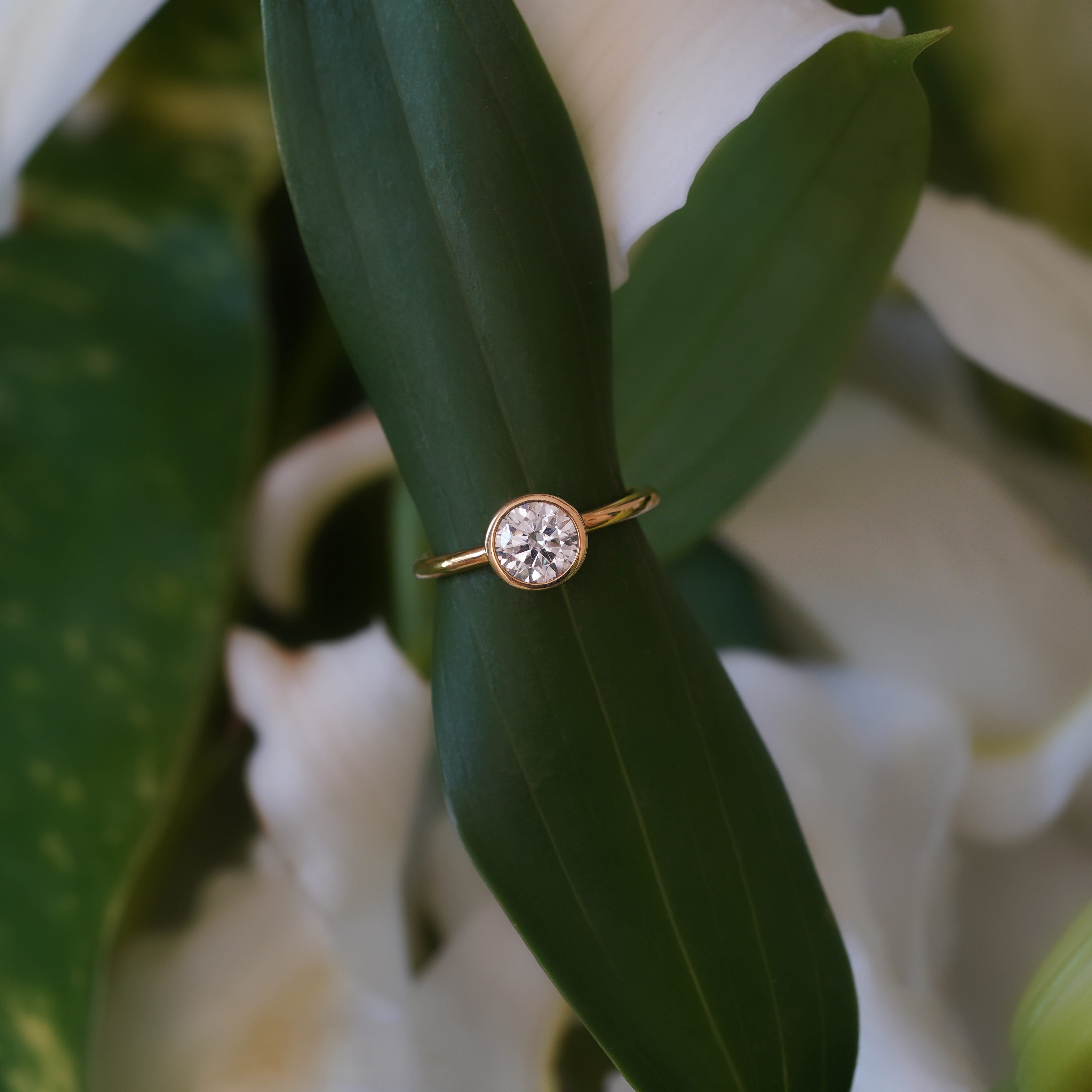 Round Bezel Solitaire