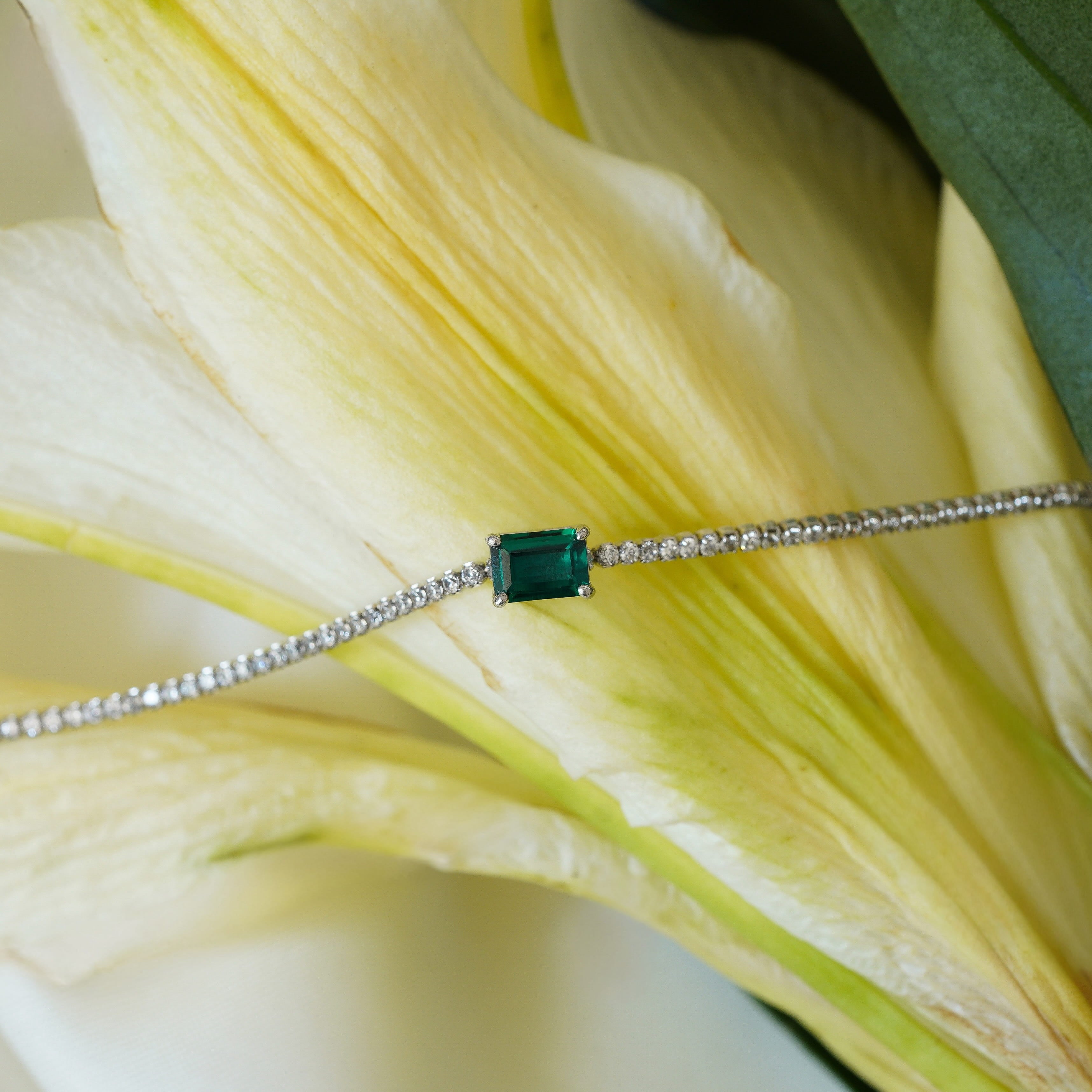 Lab Emerald Bracelet