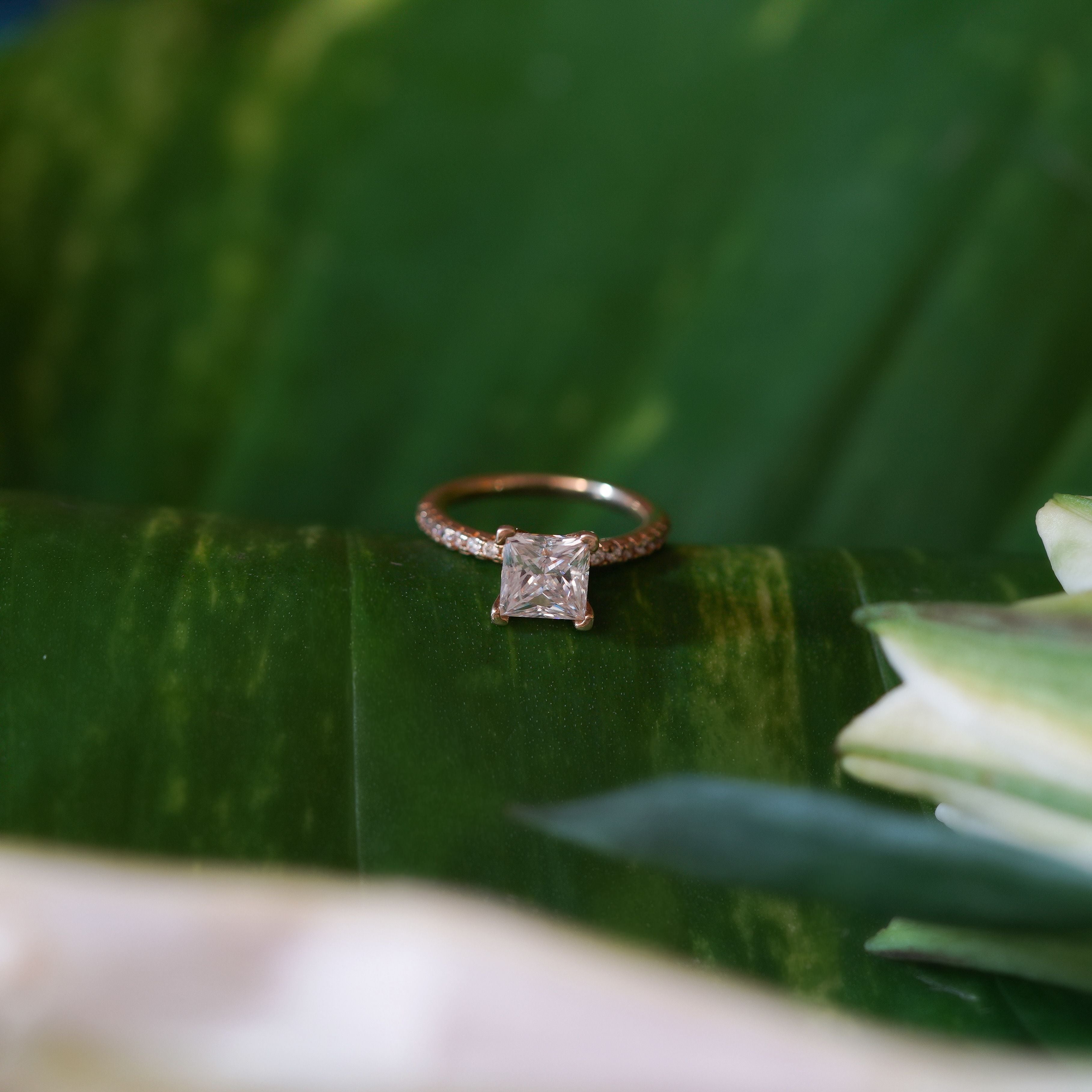 Princess Pavé Setting Ring