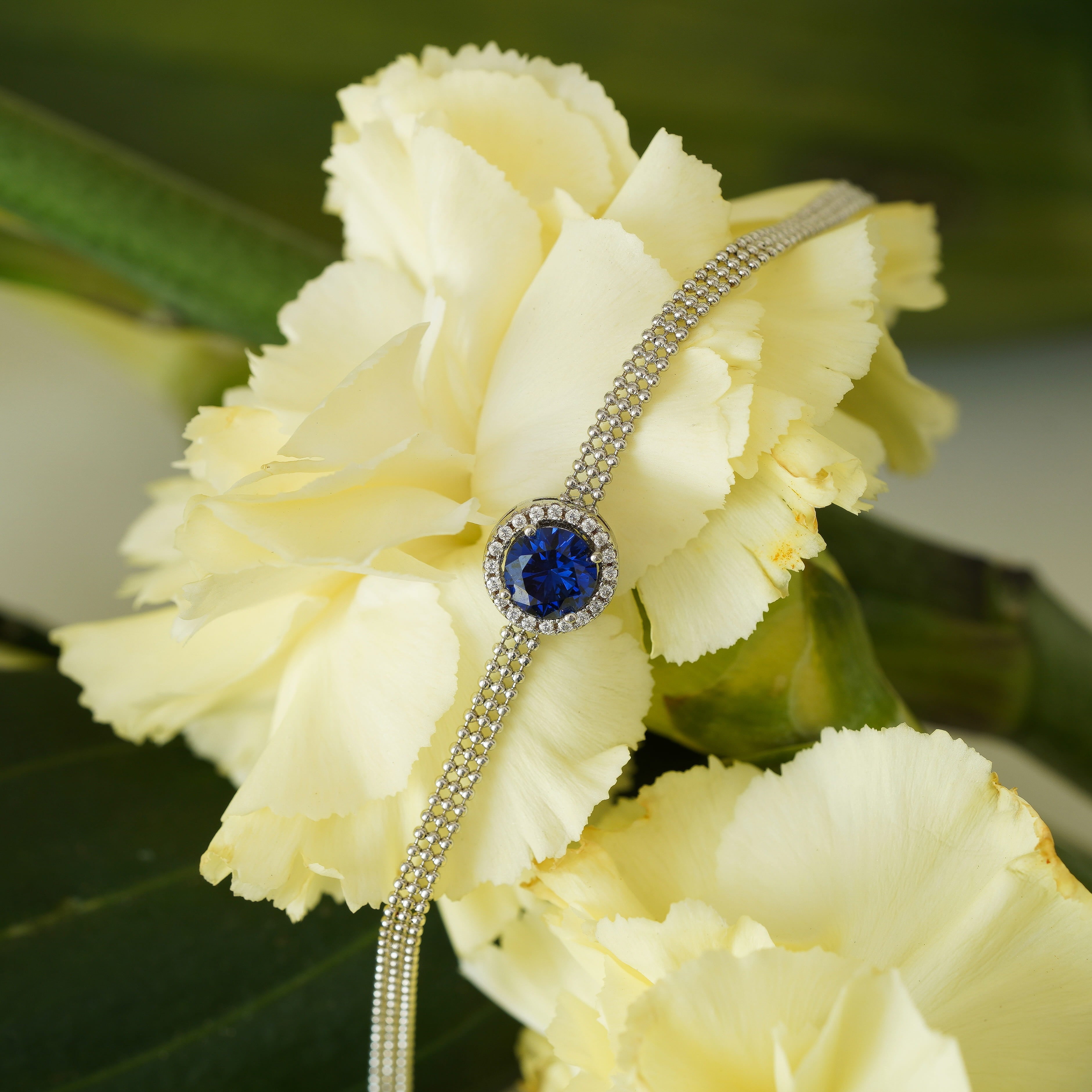 Sapphire Halo Bracelet
