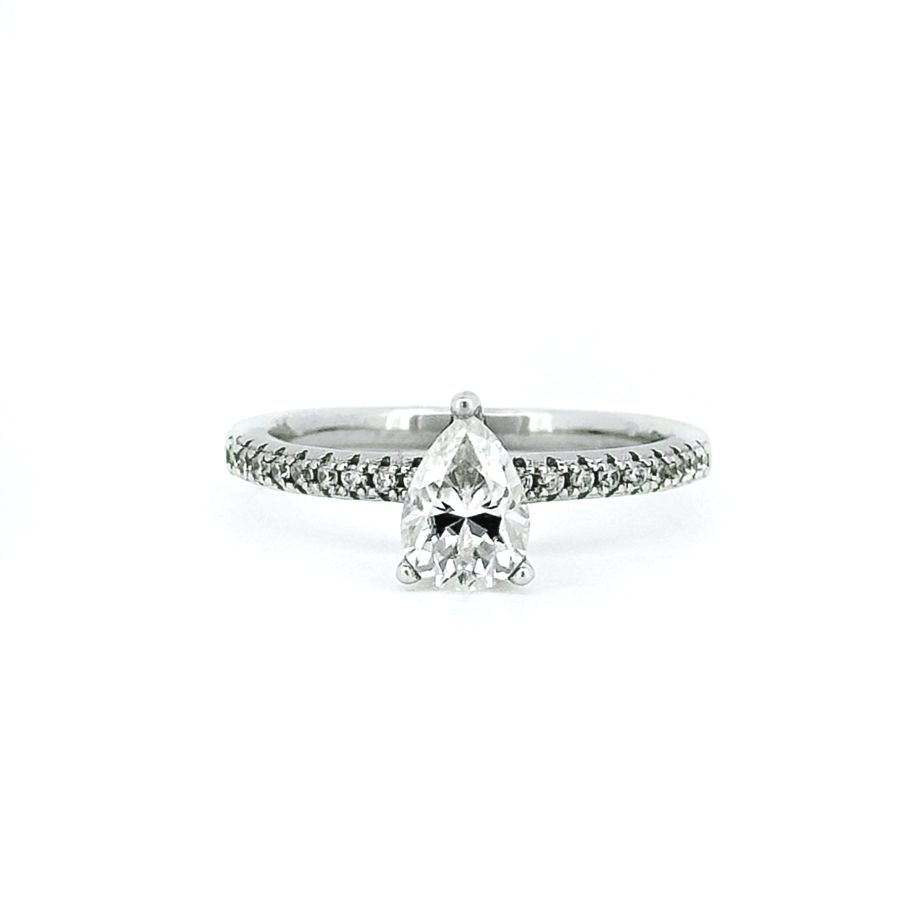 Pear Cut Pavé Ring