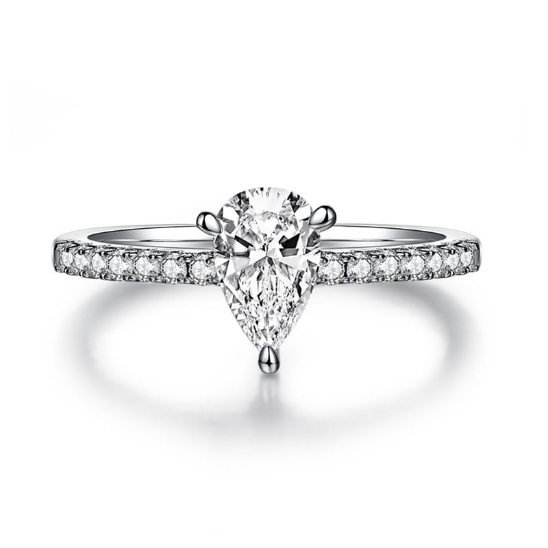 Pear Cut Pavé Ring