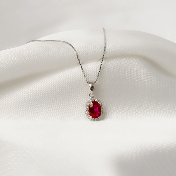 Lab Ruby Necklace
