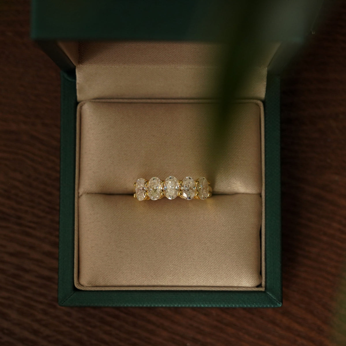 Luna Oval Half Eternity Ring