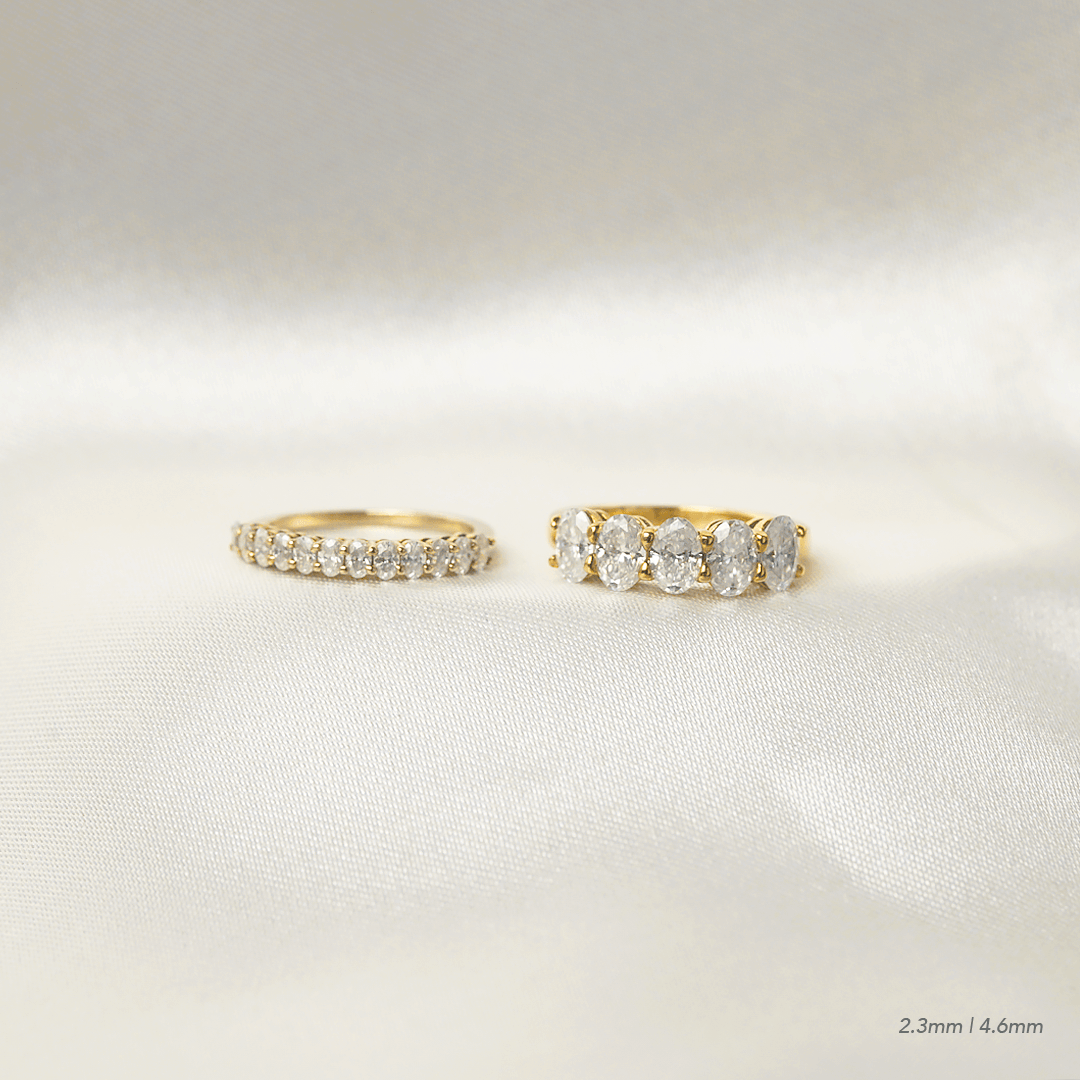 Luna Oval Half Eternity