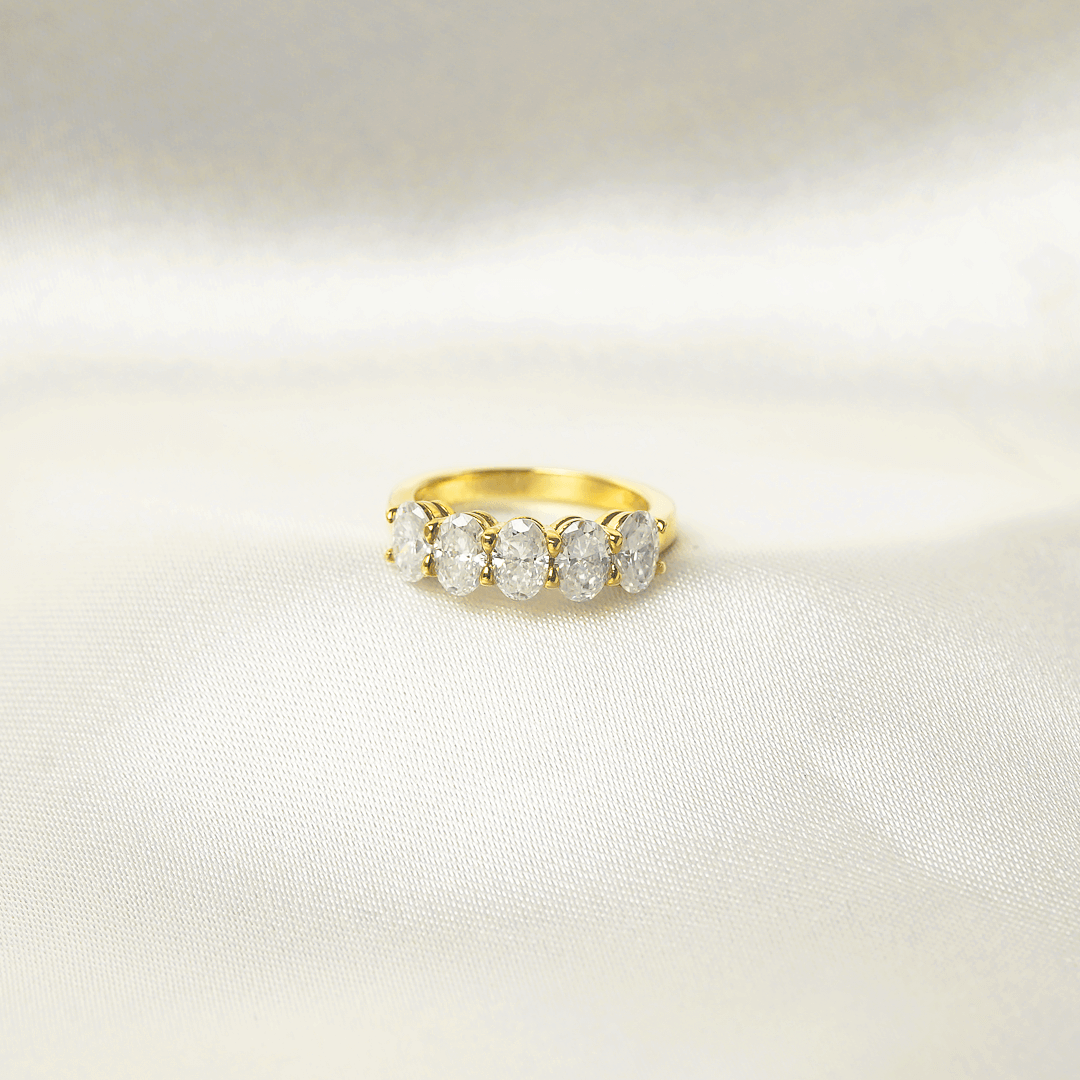 Luna Oval Half Eternity
