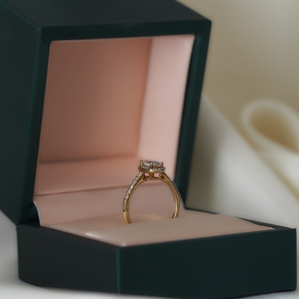 Oval Halo Pavé Ring