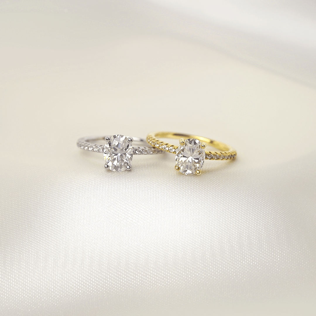 Oval Cut Pavé Setting Ring