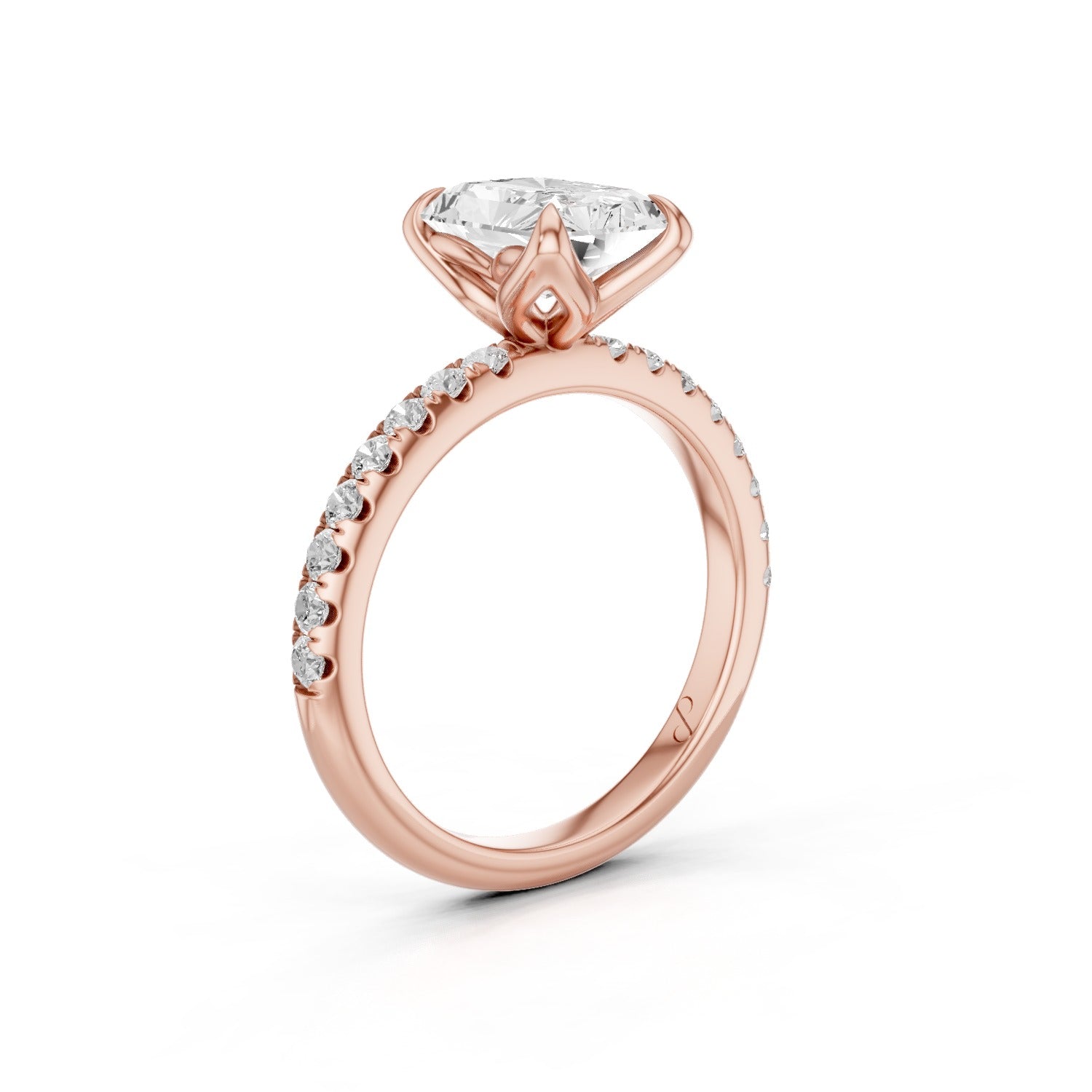 Petal Pavé (Diamond) - 10k Rose Gold