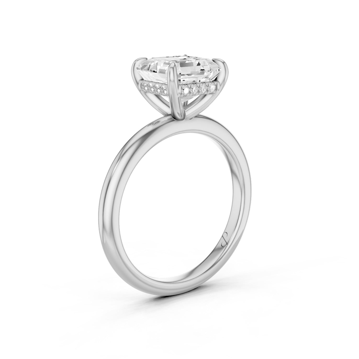 Hidden Halo Solitaire (Diamond) - 14k White Gold Extra