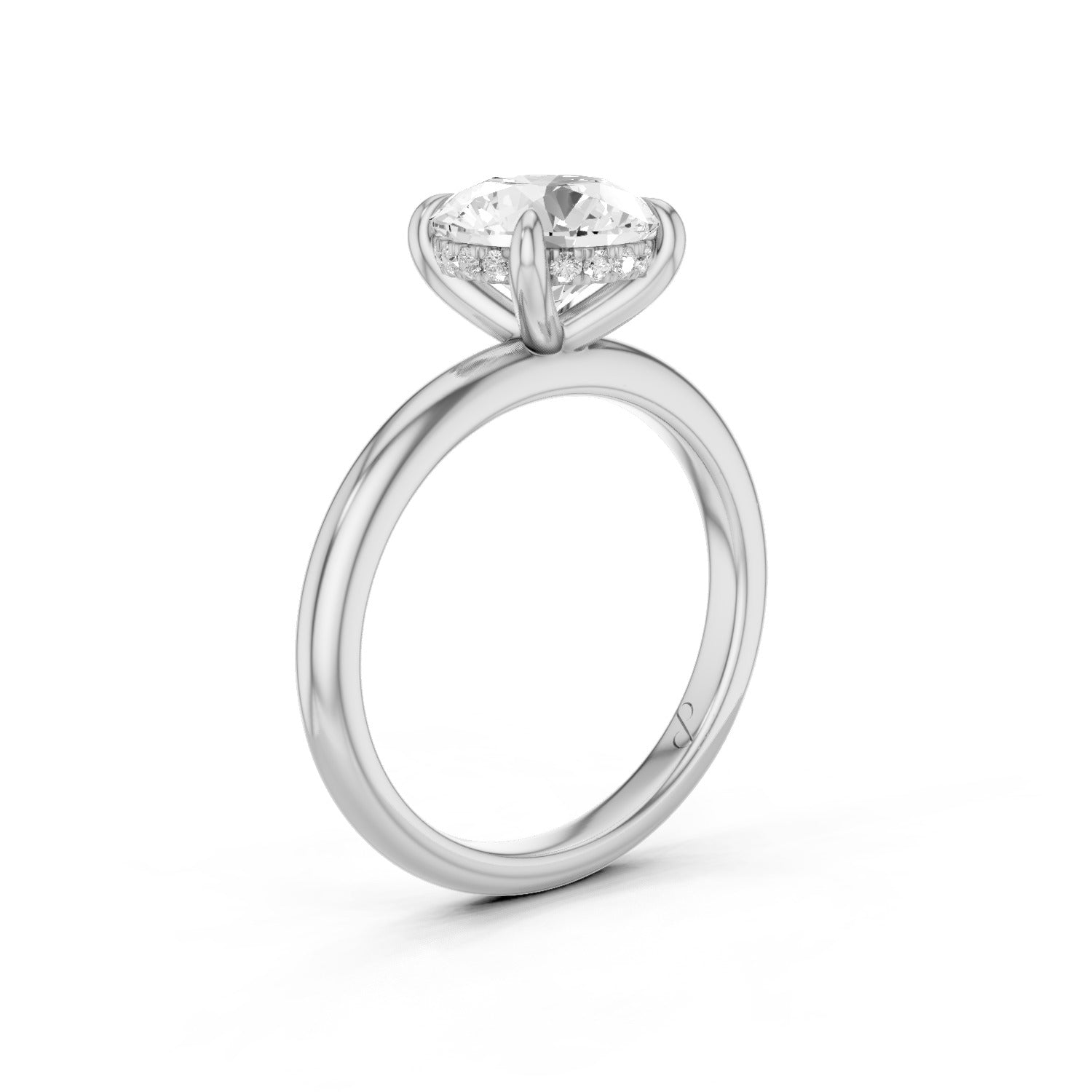 Hidden Halo Solitaire (Moissanite)