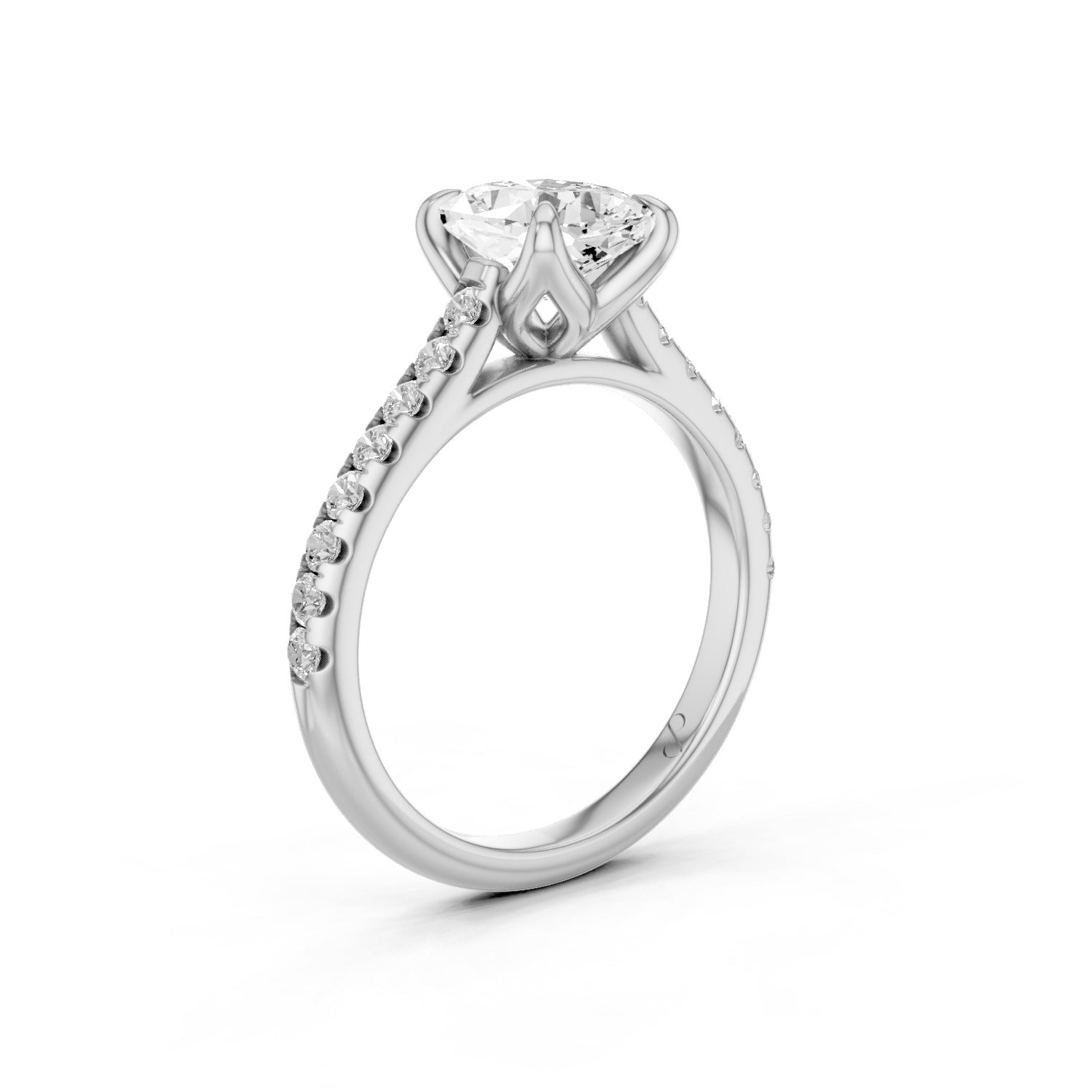 Petal Cathedral Pavé (Diamond) - 10k White Gold