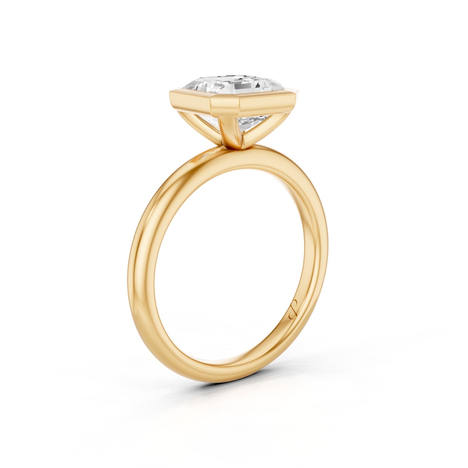 Bezel Solitaire (Diamond) - 18k Yellow Gold