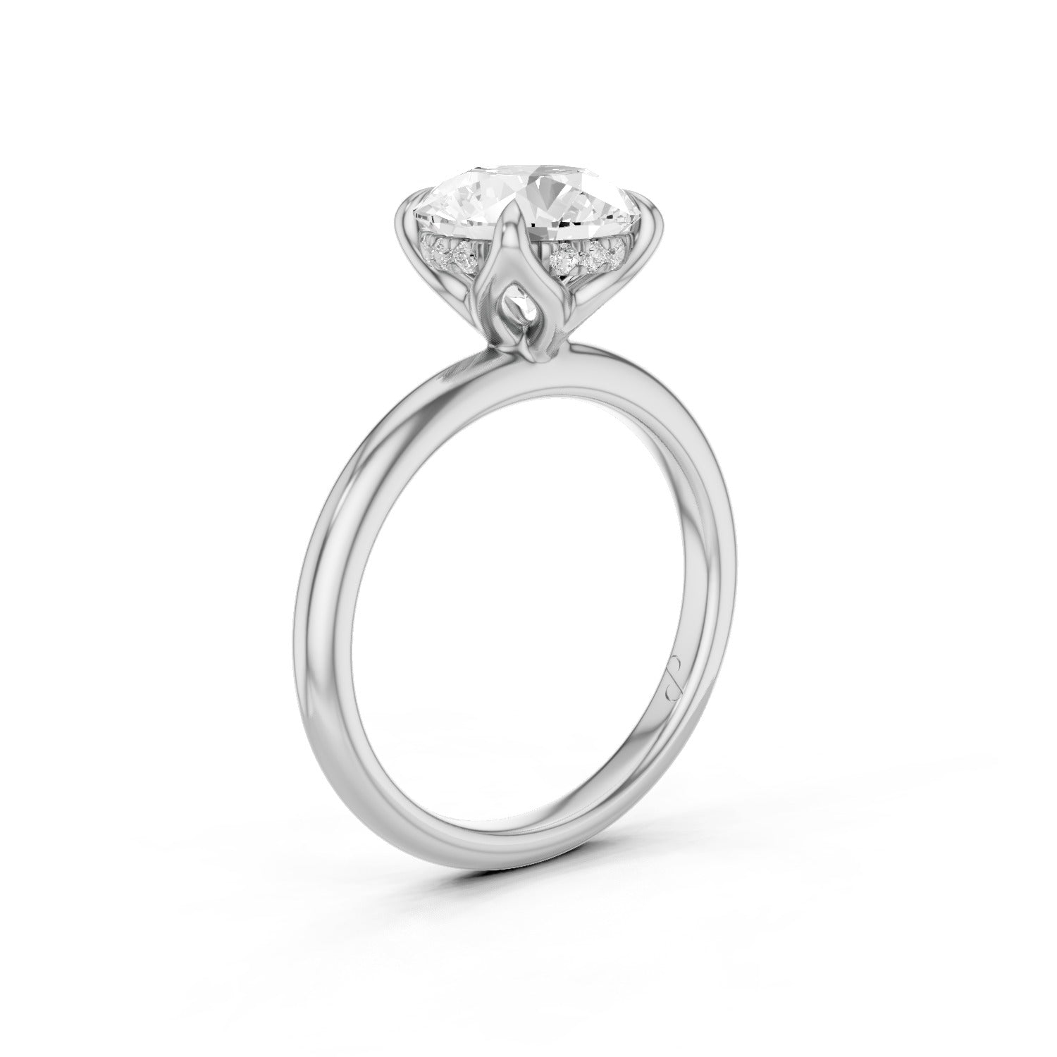 Hidden Halo Petal Solitaire (Moissanite)