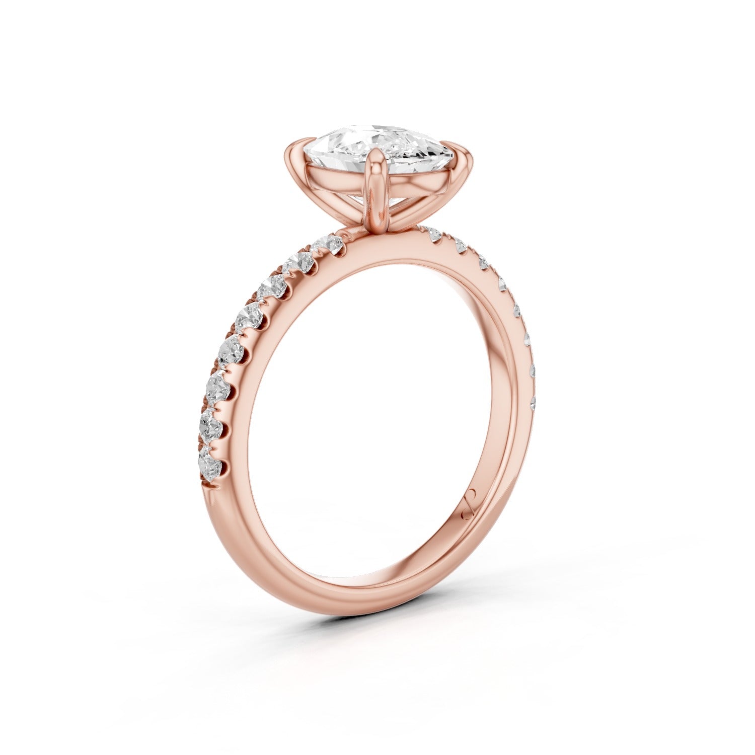 Classic Pavé (Moissanite) - 18k Rose Gold