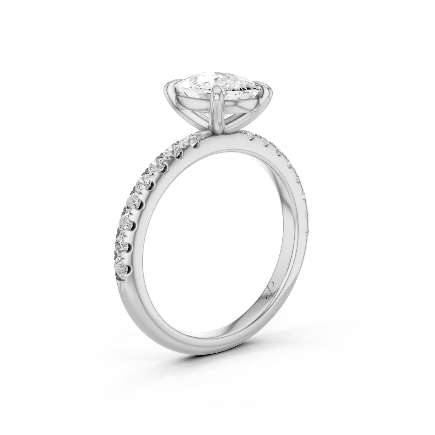 Classic Pavé (Moissanite) - 18k White Gold