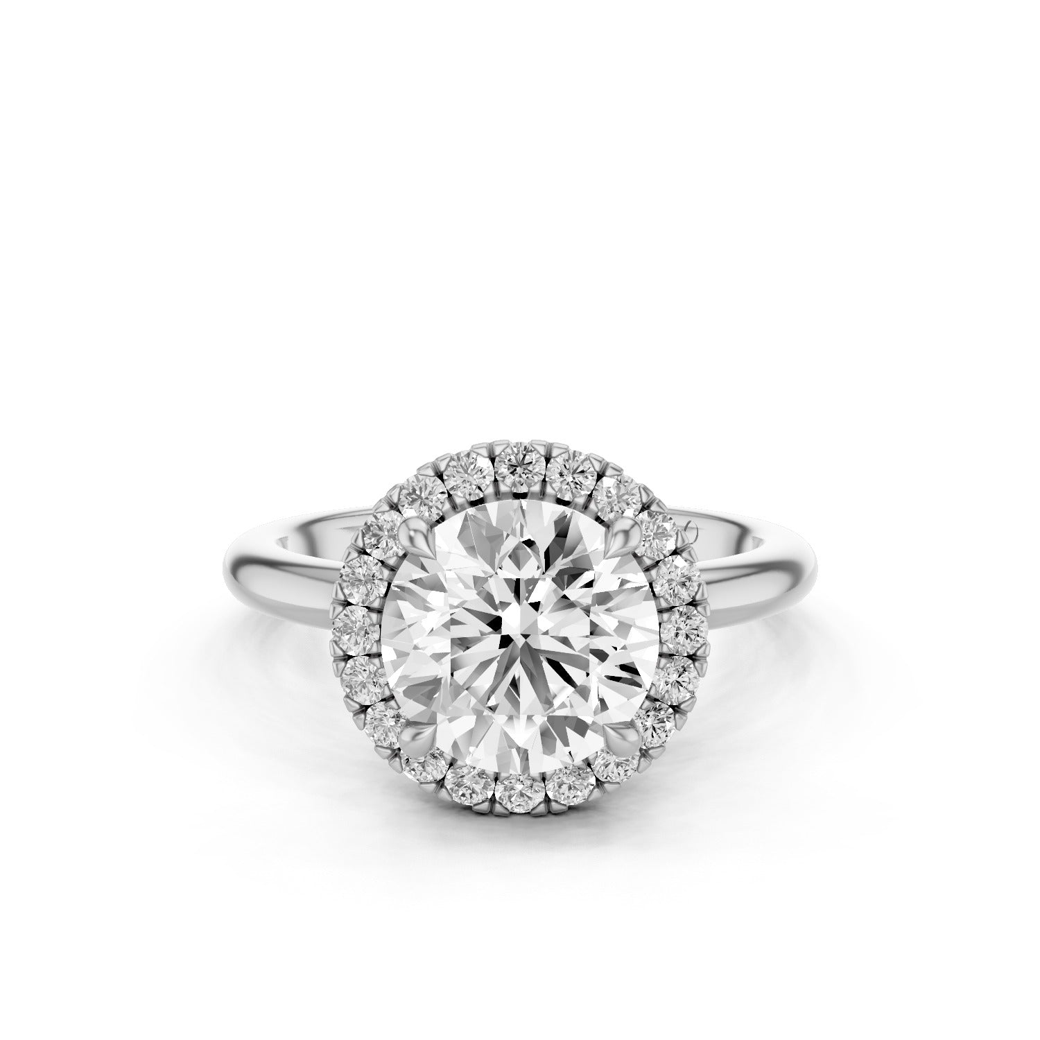 Halo Solitaire (Moissanite)