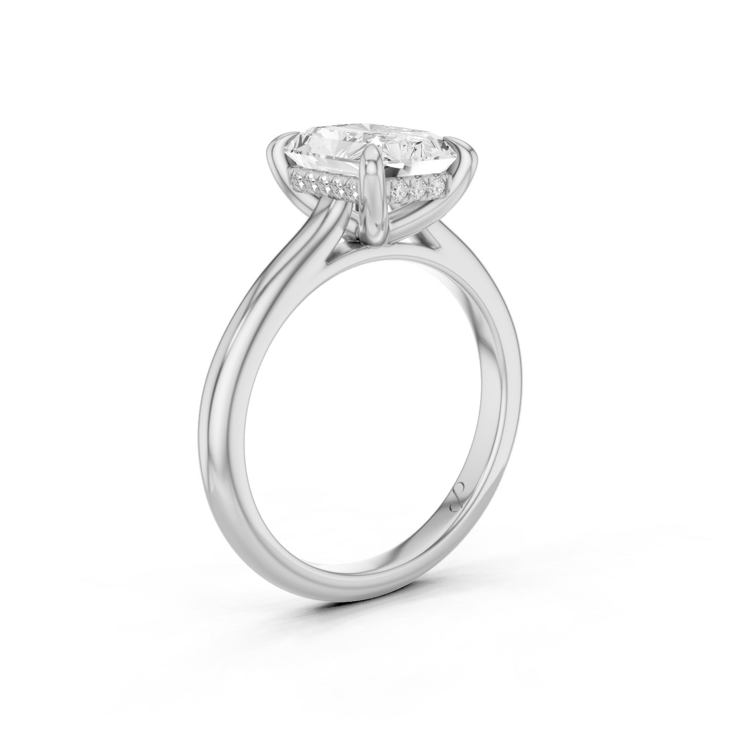 Hidden Halo Cathedral Solitaire (Moissanite)
