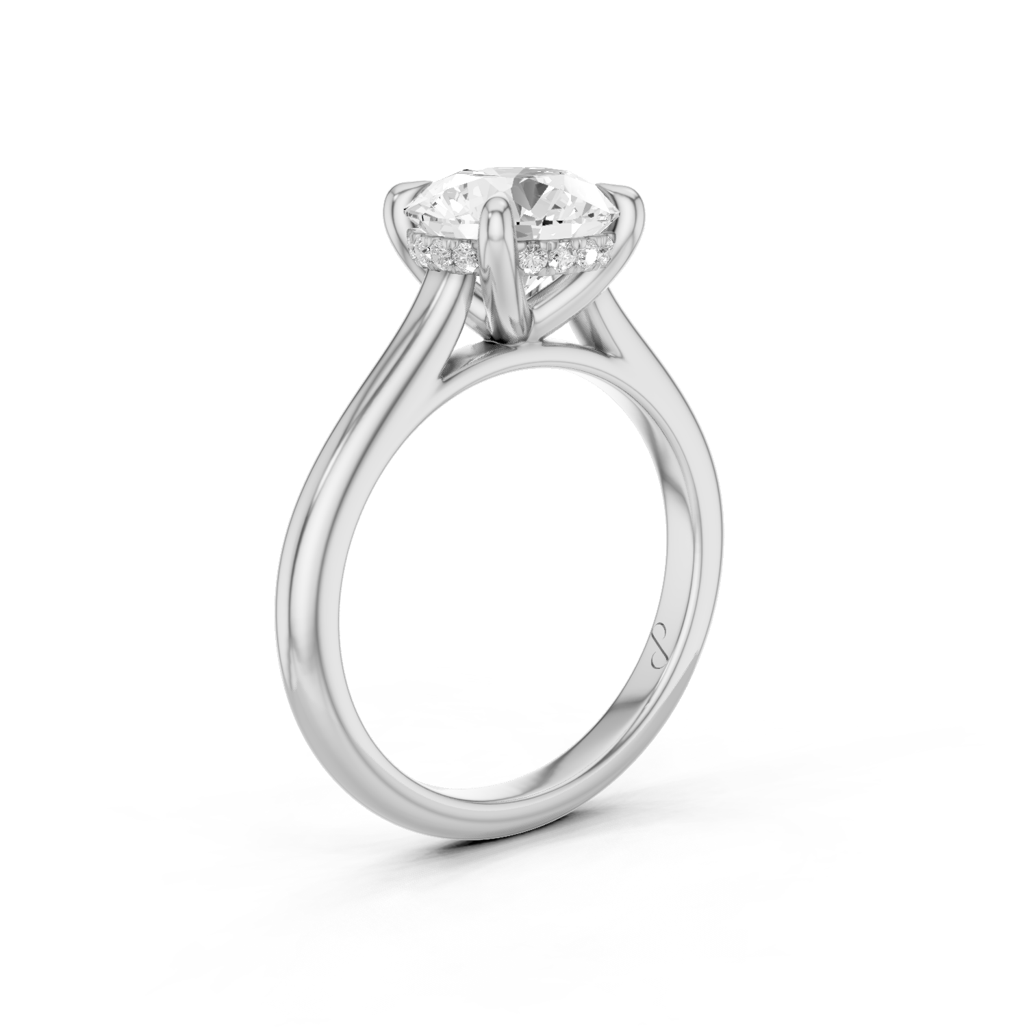 Hidden Halo Cathedral Solitaire (Moissanite)