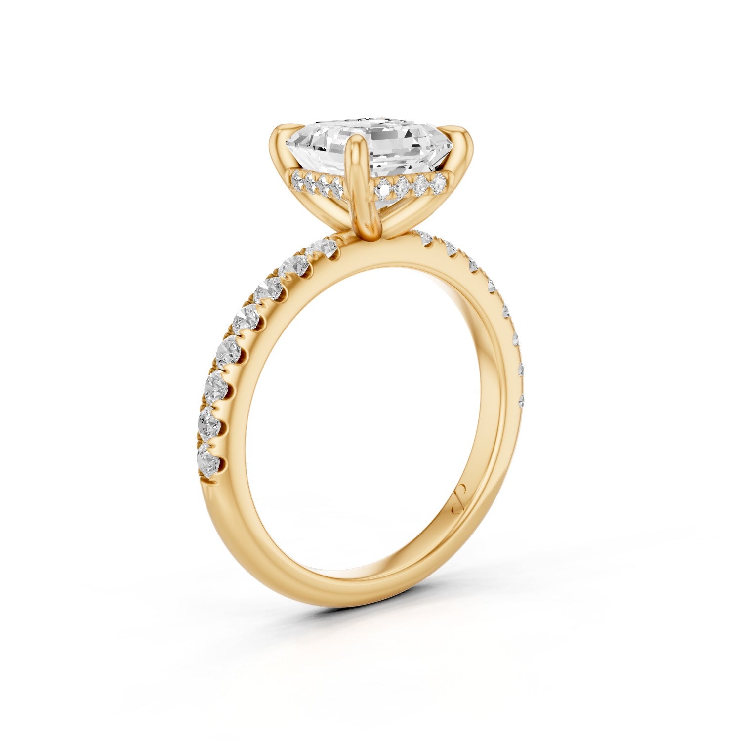 Hidden Halo Pavé (Diamond) | 18k Yellow Gold