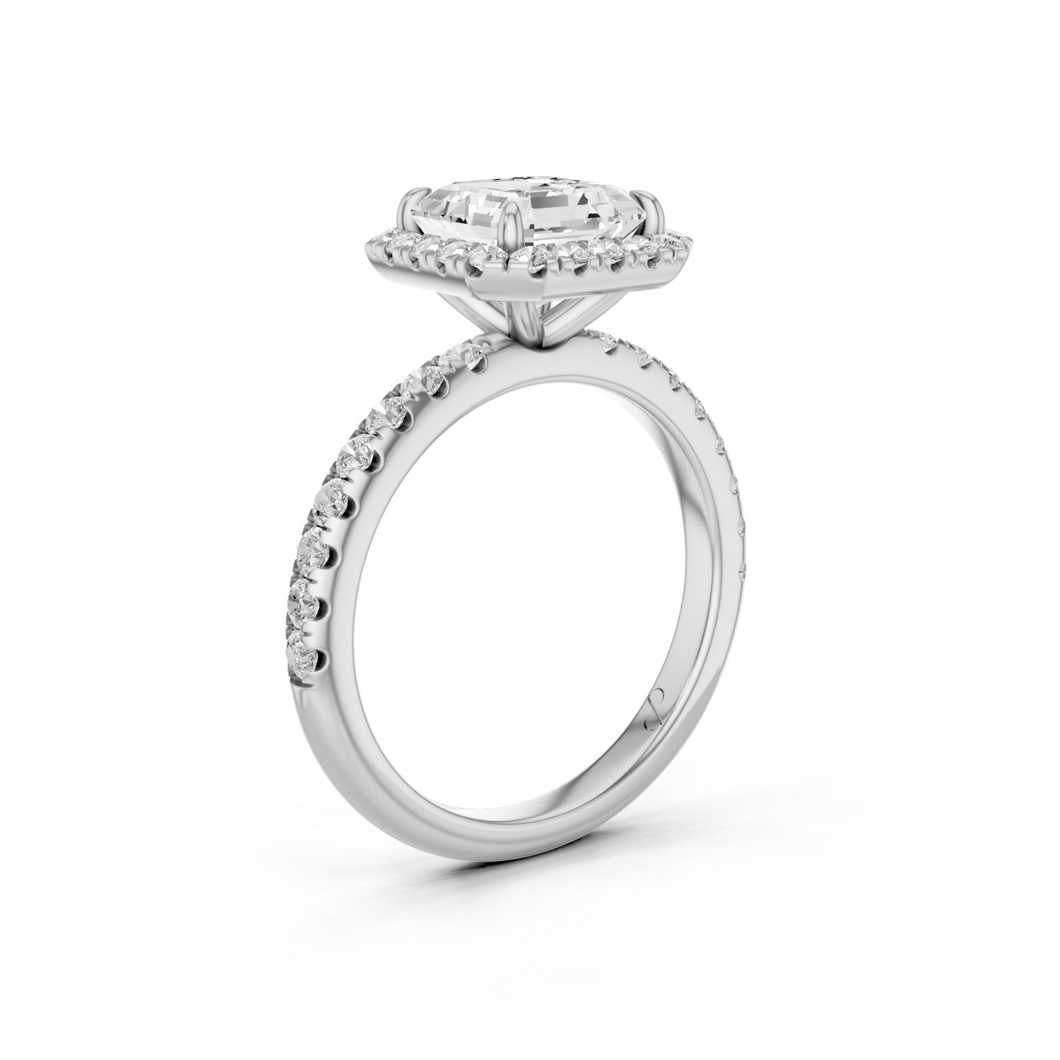 Halo Pavé (Moissanite) | 14k White Gold