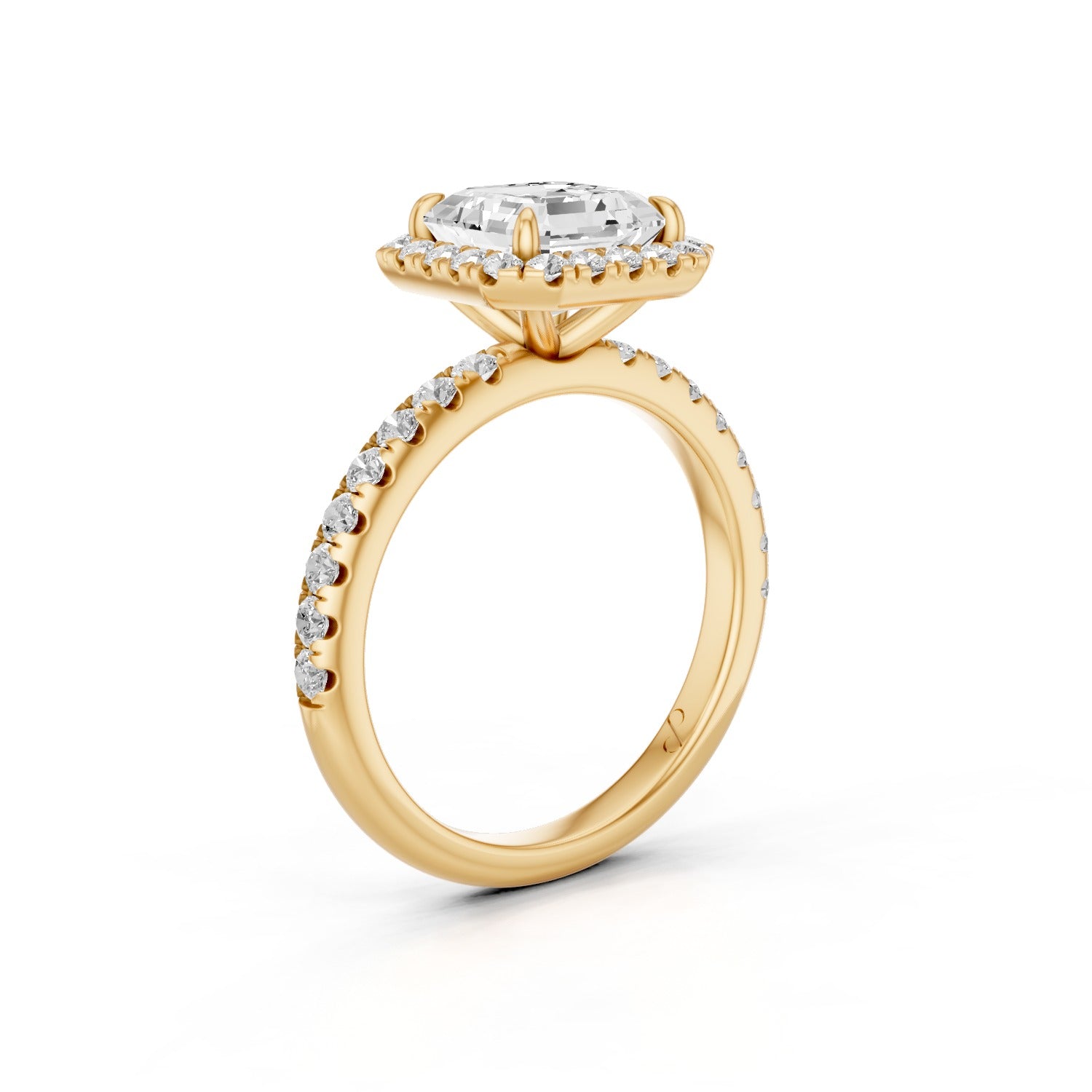 Halo Pavé (Moissanite) | 10k Yellow Gold