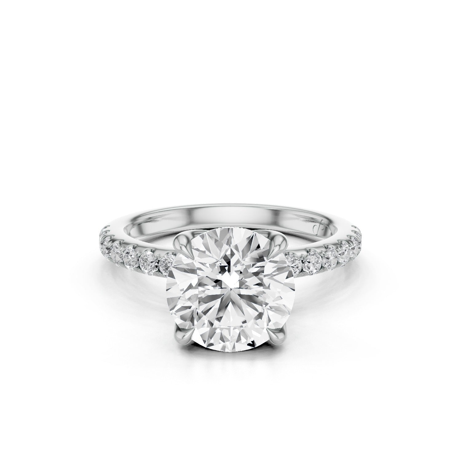 Hidden Halo Petal Pavé (Moissanite)