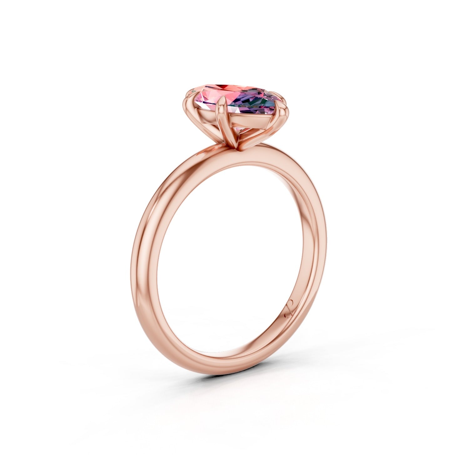 Classic Solitaire (Alexandrite) - 14k Rose Gold