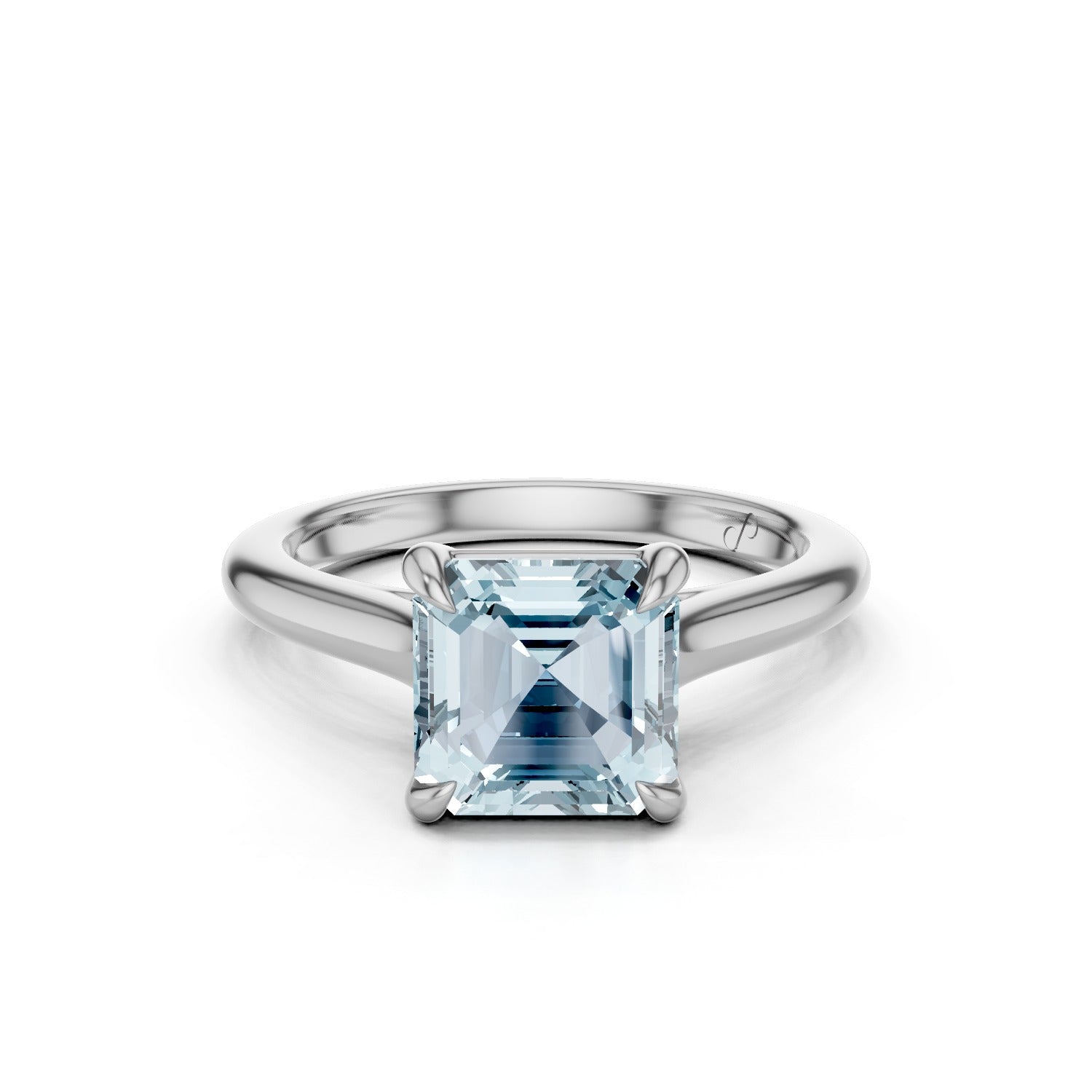 Cathedral Solitaire (Aquamarine)