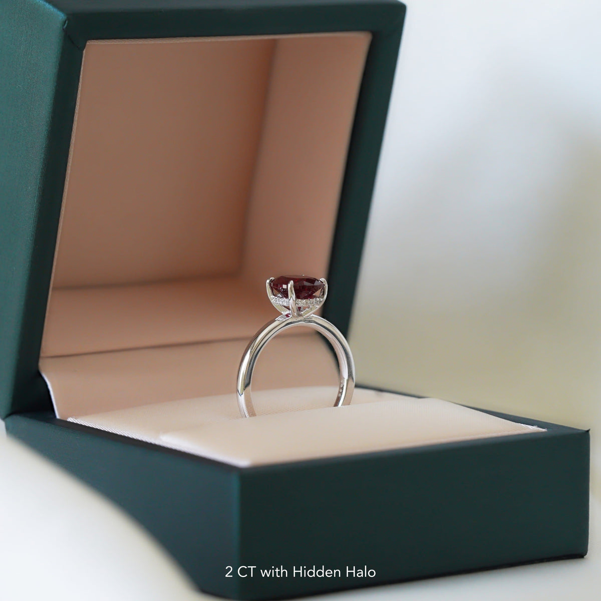 Lab Ruby Solitaire (Oval Cut)