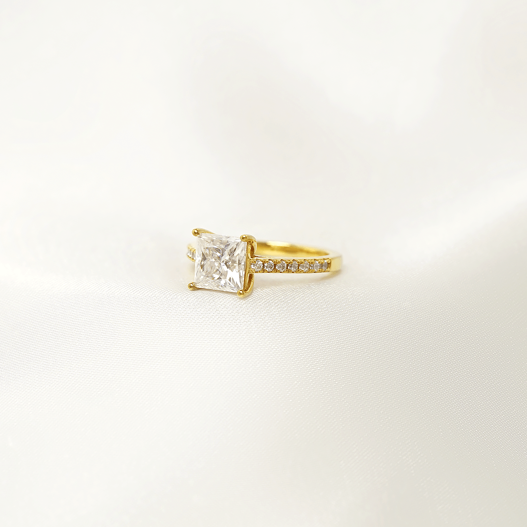 Princess Pavé Setting Ring