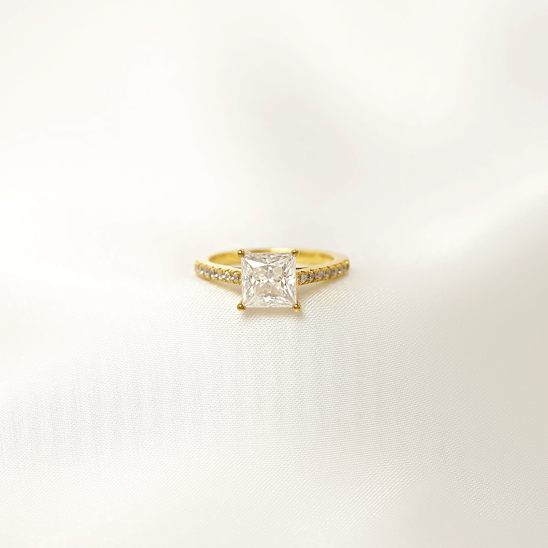 Princess Pavé Setting Ring