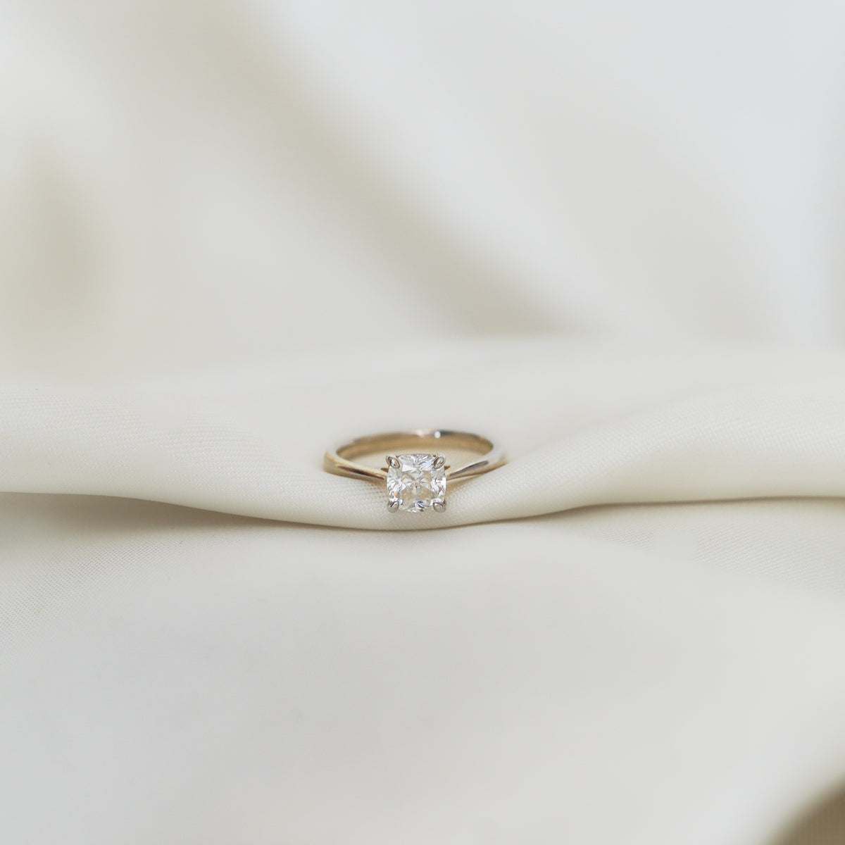 Cushion Solitaire Ring