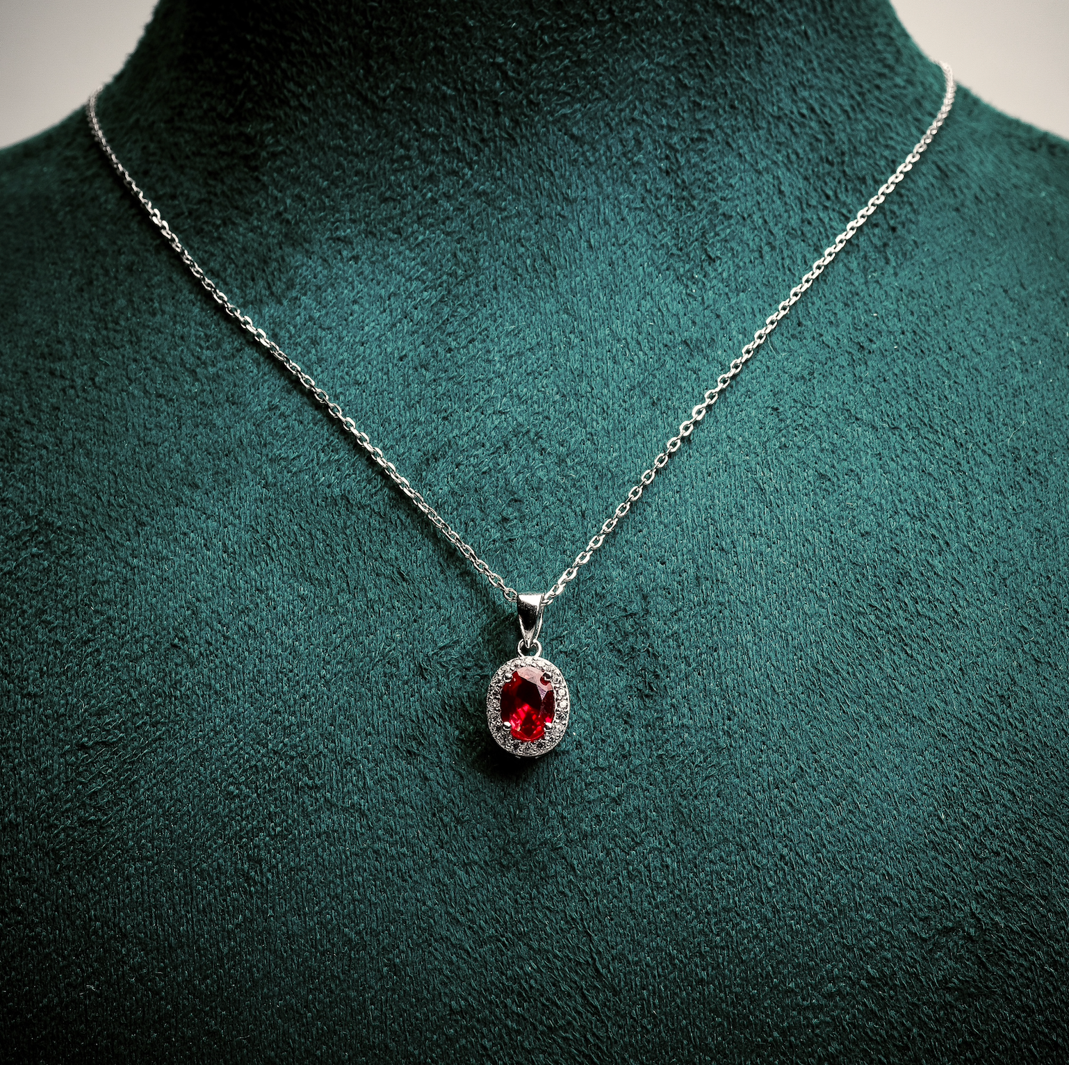 Lab Ruby Necklace