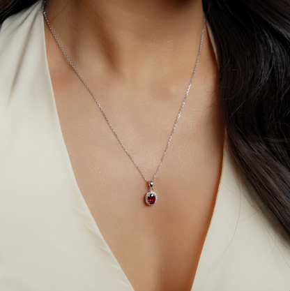 Lab Ruby Necklace