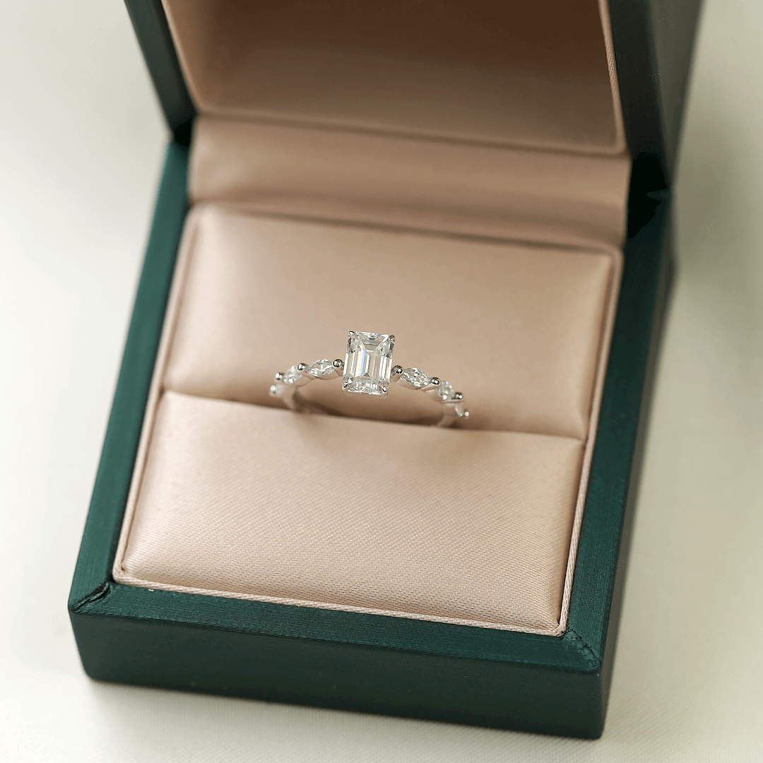 Zerelle Emerald Pavé Ring